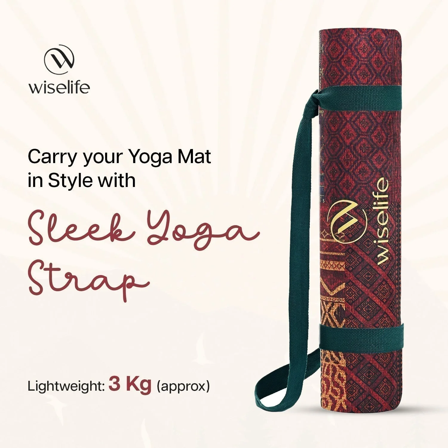 Microfiber & Natural Rubber Yoga Mat - 6mm - Image 17