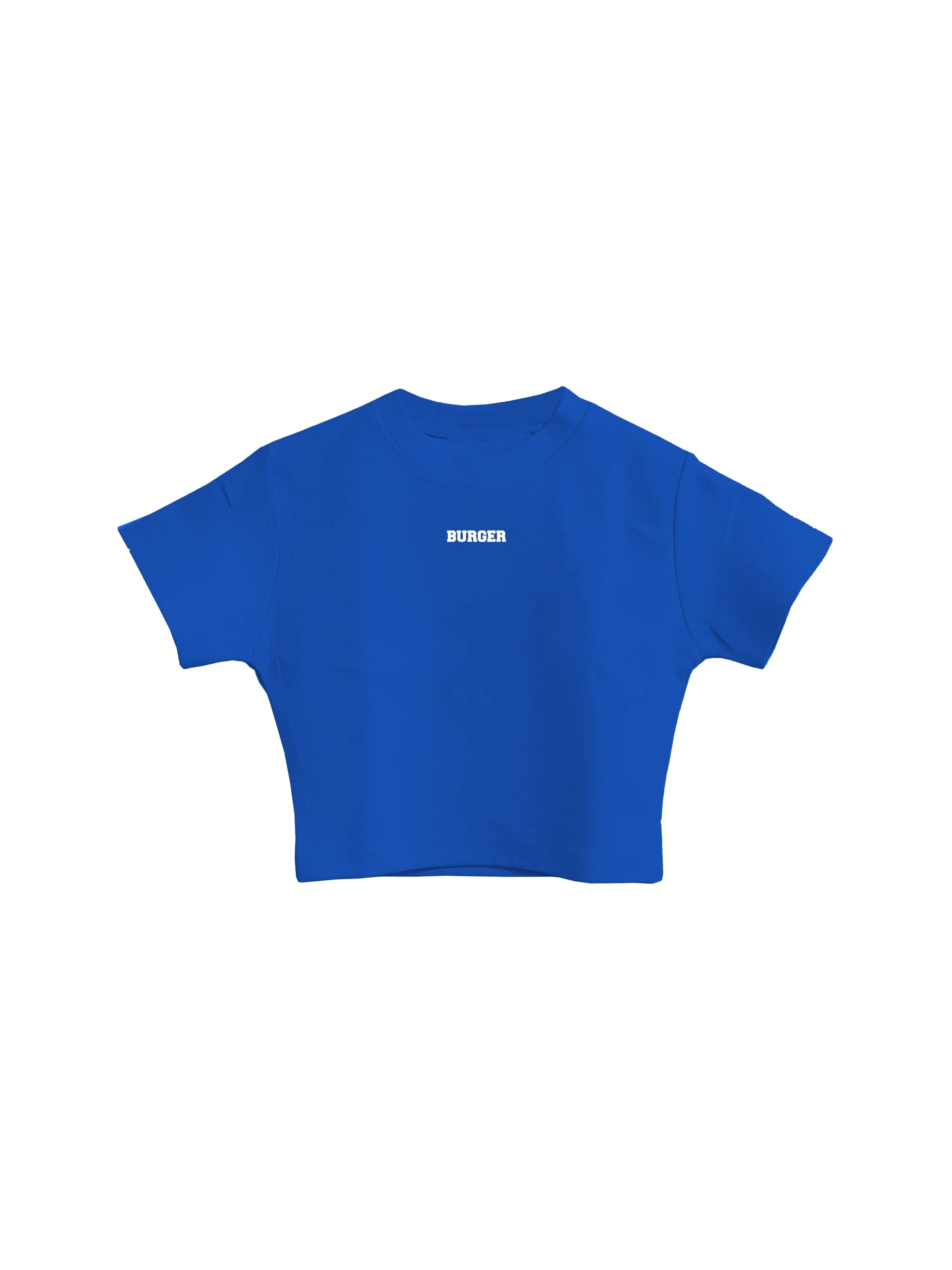 Minimal Burger logo : Round Neck Baby Tee for Women - Image 33