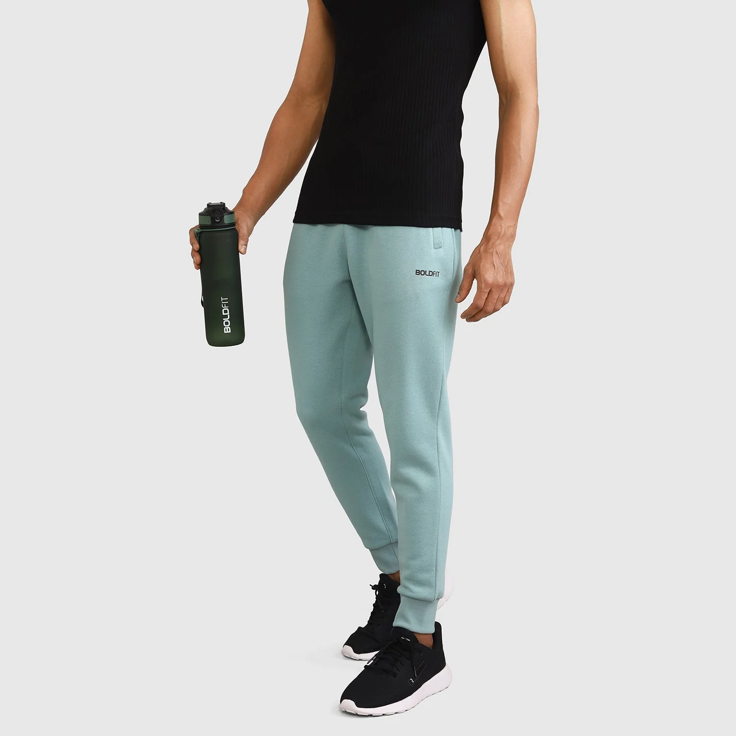 Mint blue mens Joggers - Image 6