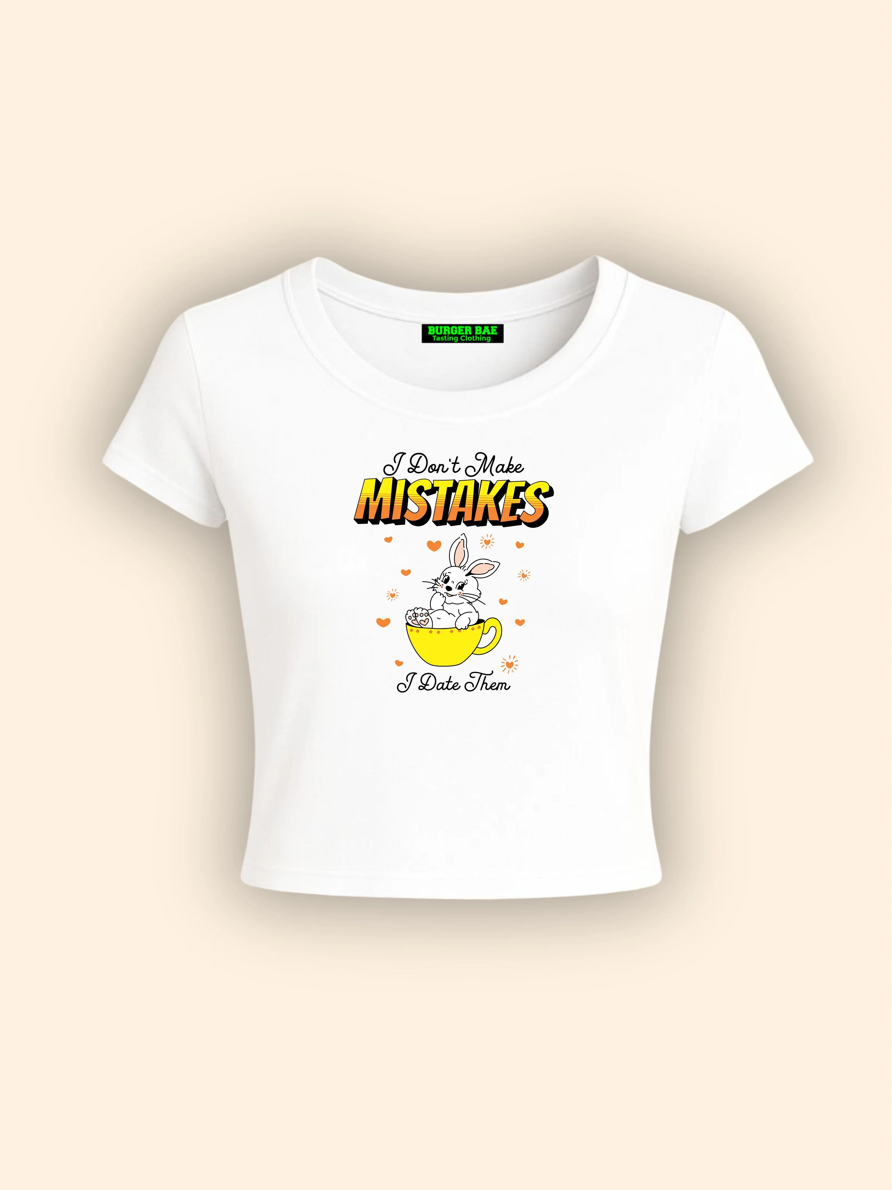 Mistakes It Girl Baby tee for Women - Image 3
