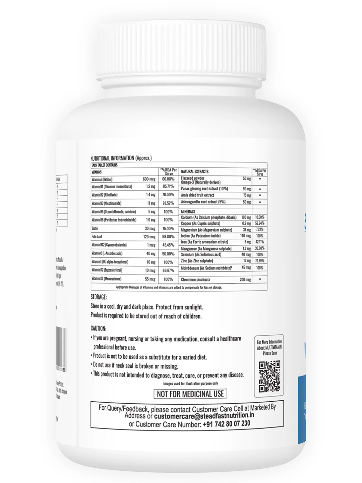Multivitamin Pack Minerals Vitamins Omega-3 fatty acids Immunity 60 Tablets - Image 4