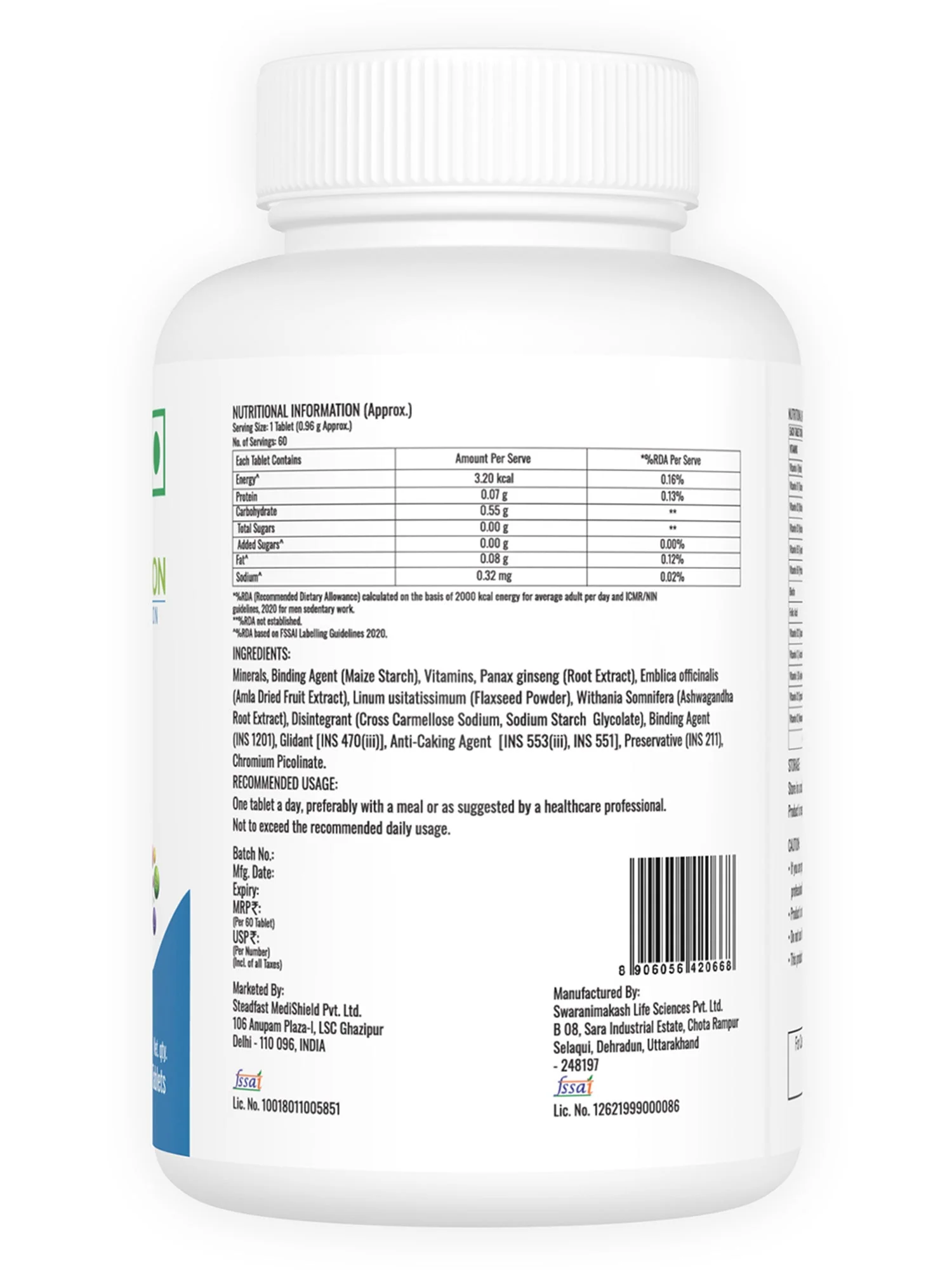Multivitamin Pack Minerals Vitamins Omega-3 fatty acids Immunity 60 Tablets - Image 5