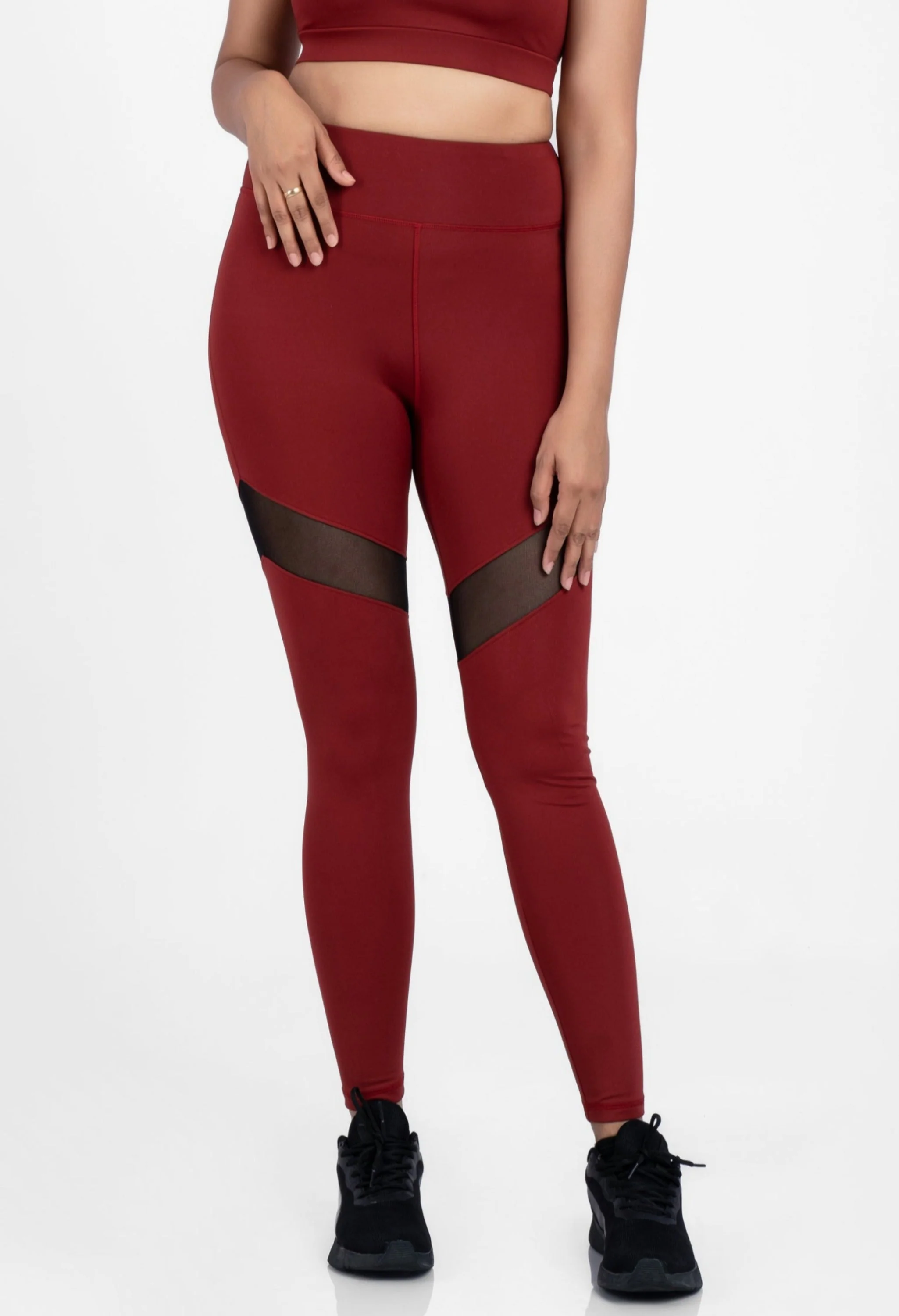 NotchFlex High Waist Leggings - Cherry Red - Image 4