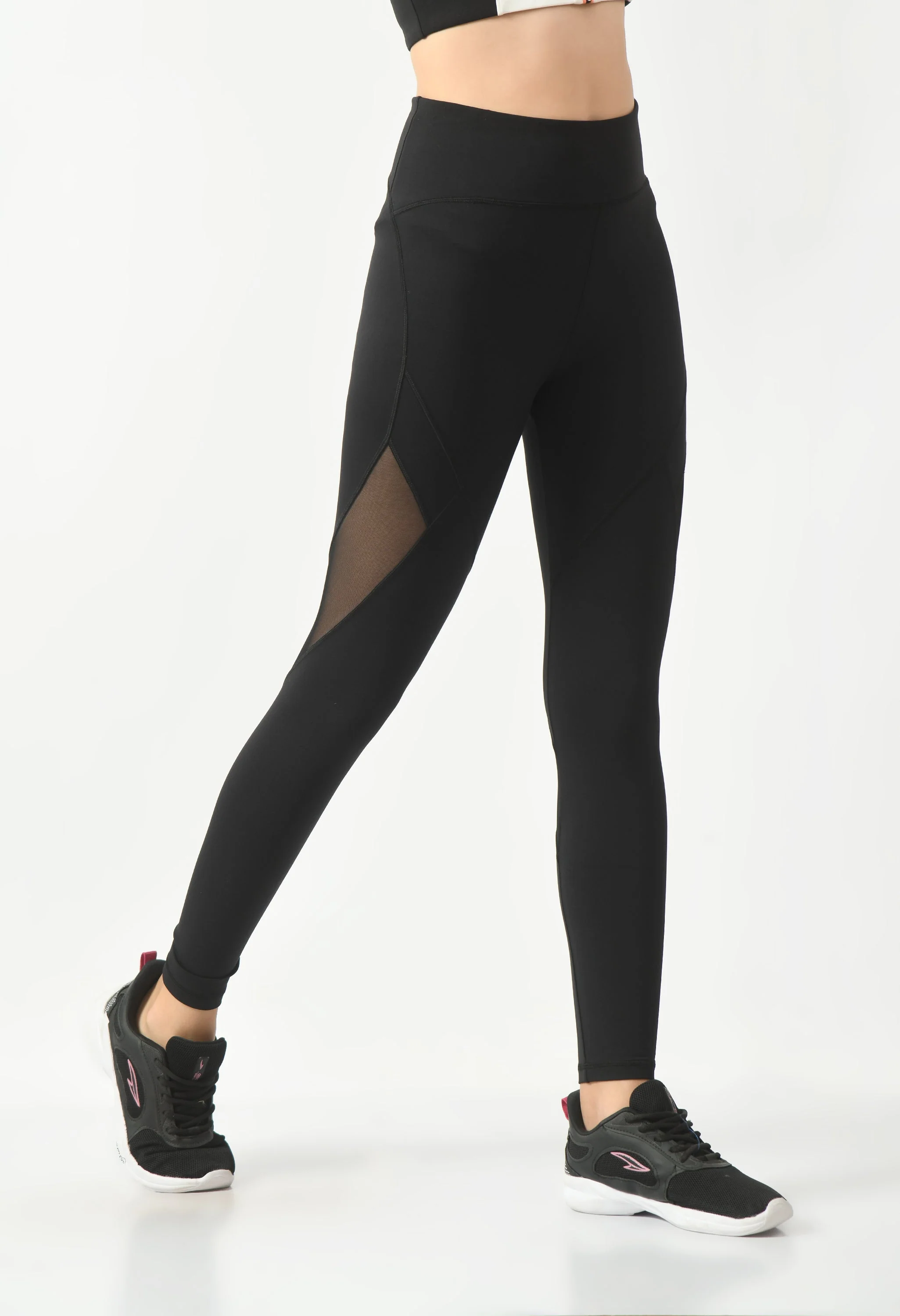 NotchFlex Mesh Cut Detail Leggings - Image 3