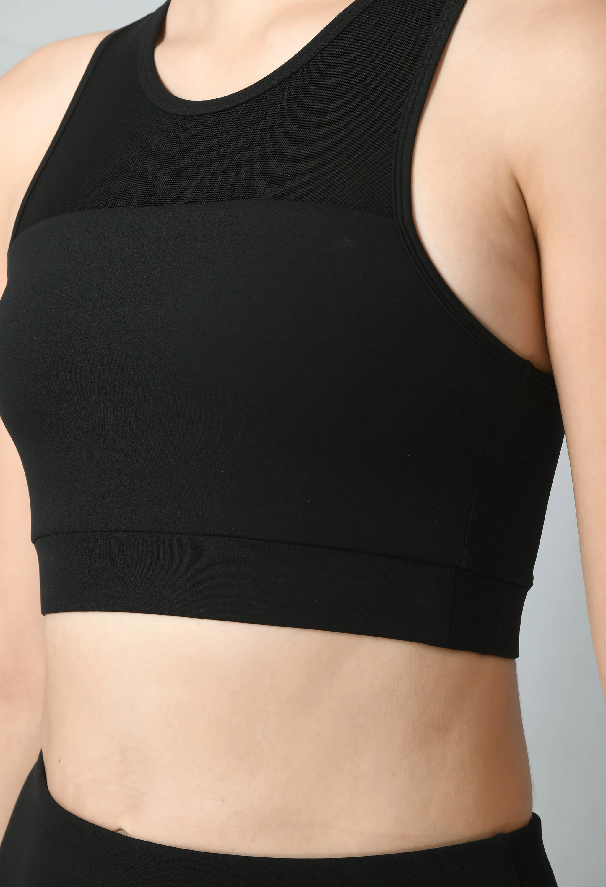 NotchFlex Mesh Sports Bra - Black - Image 2
