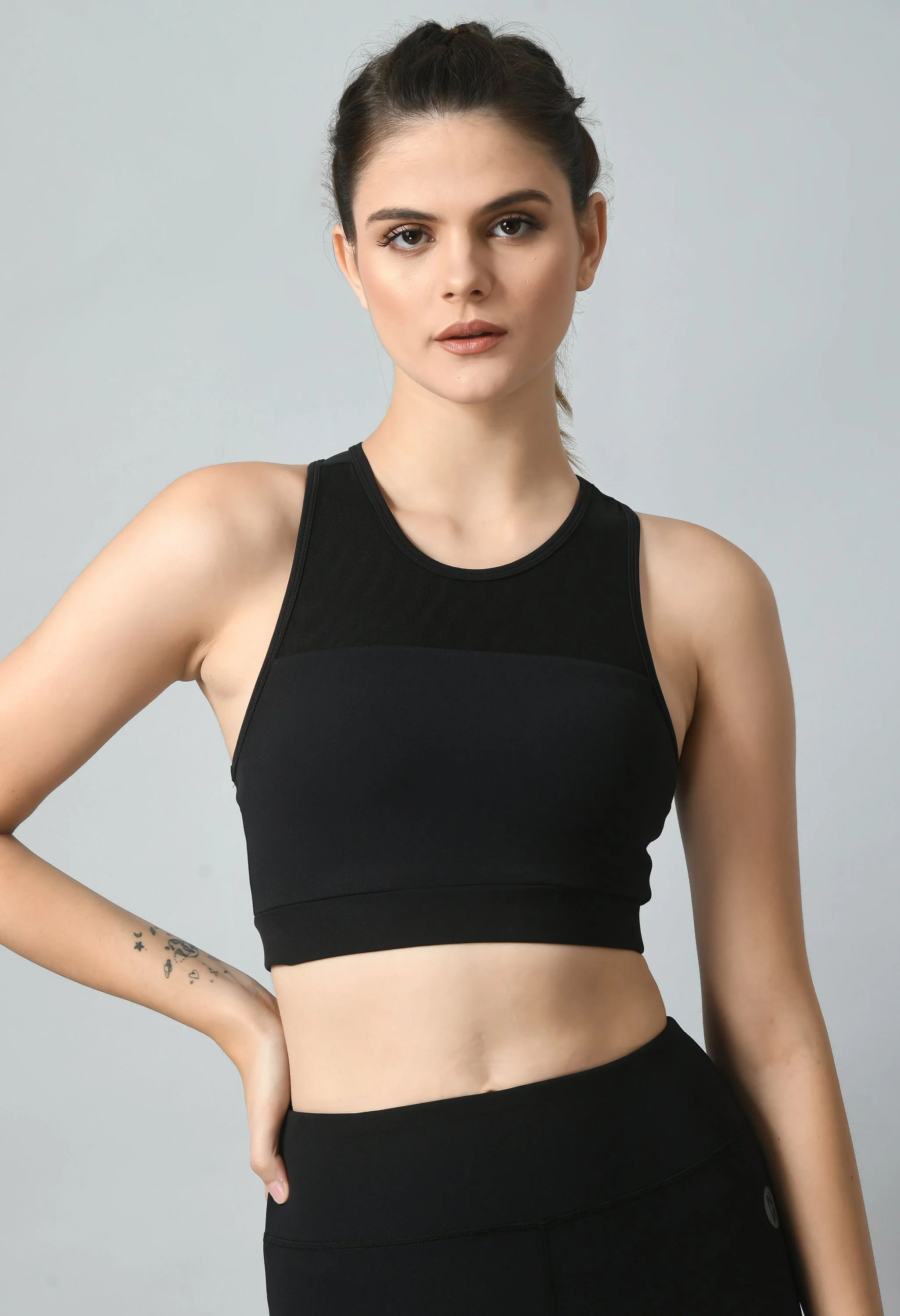 NotchFlex Mesh Sports Bra - Black - Image 3