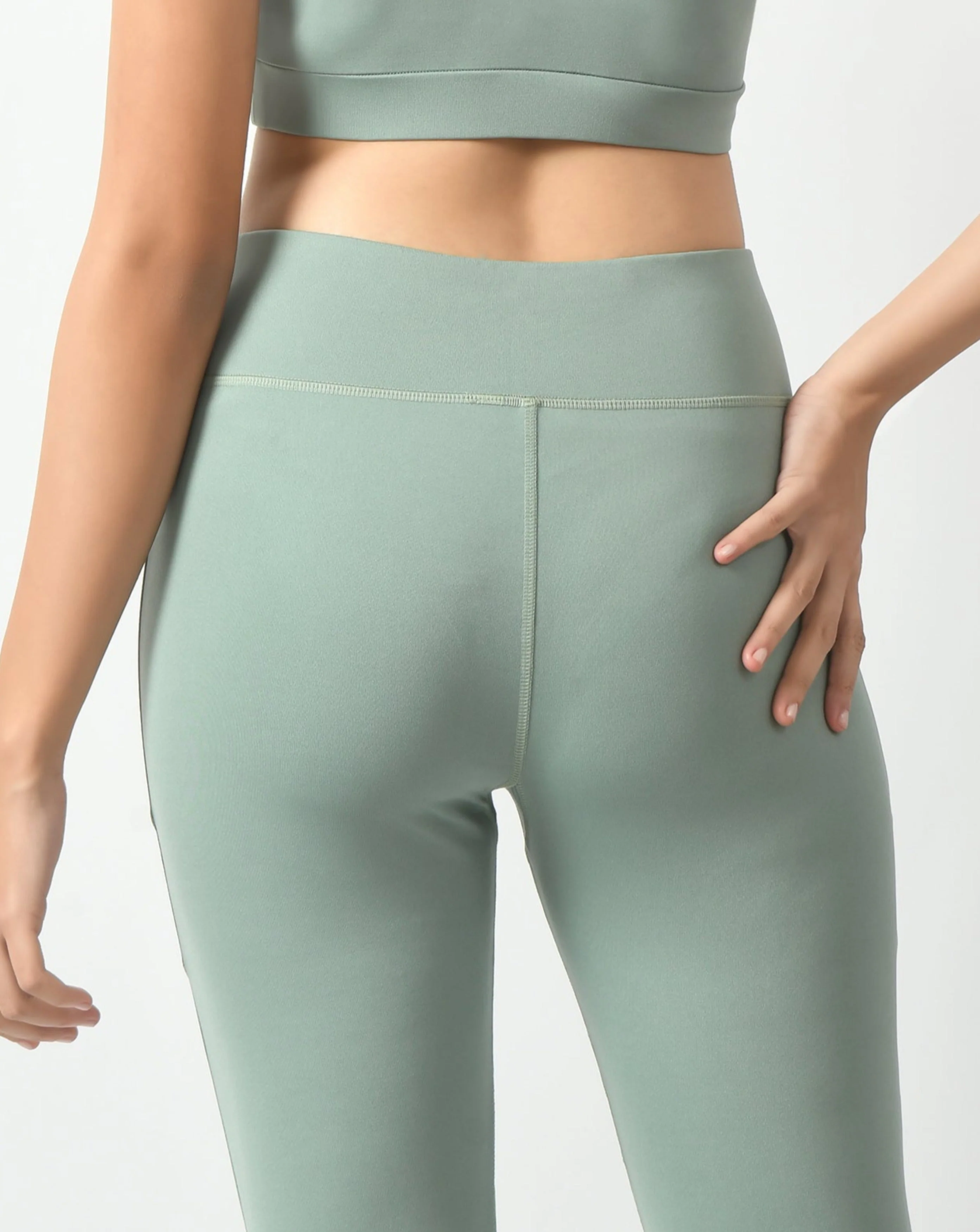 NotchFlex PowerPuff High Waist Leggings - Sea Green - Image 5