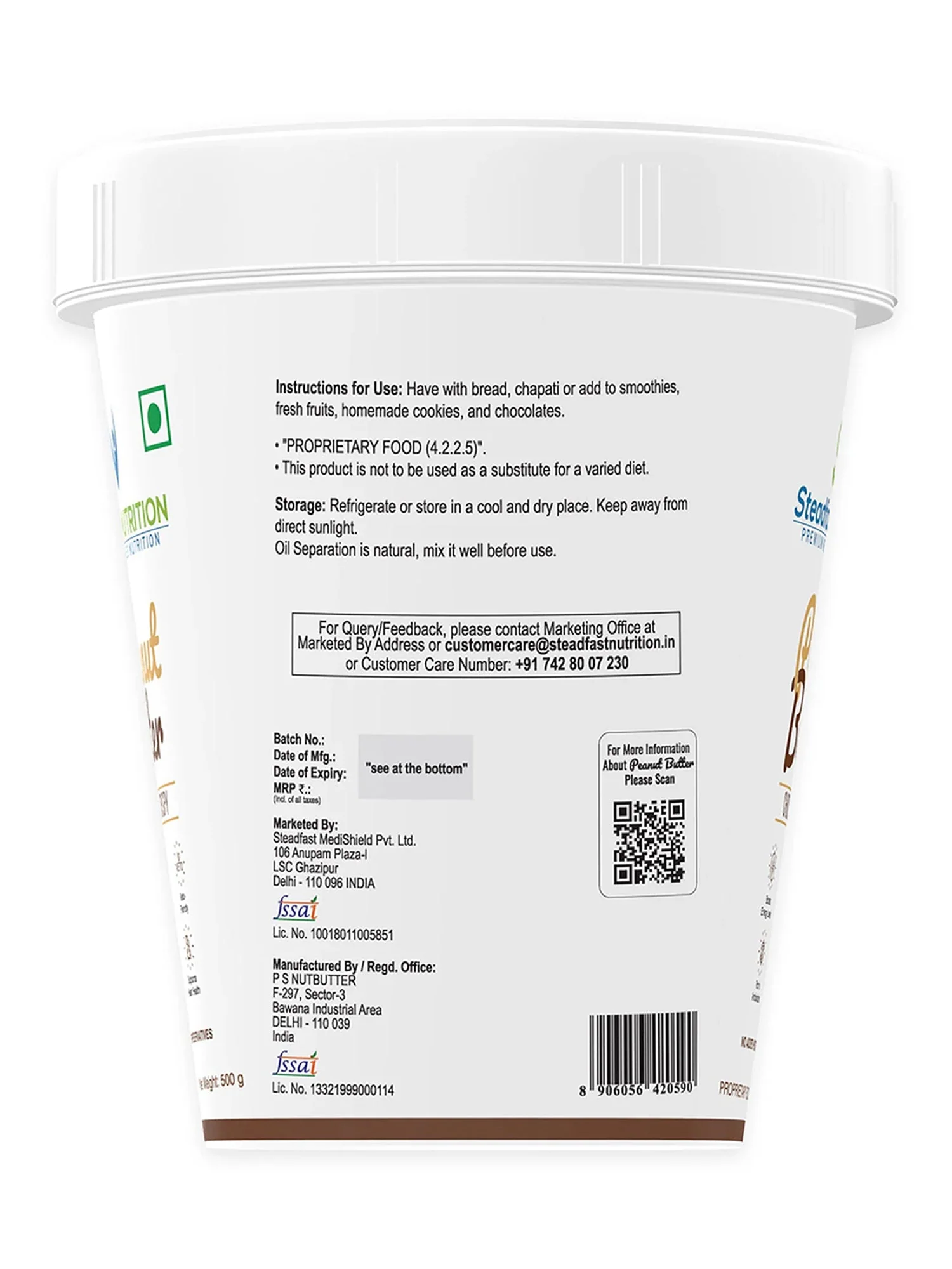 Peanut Butter Chocolate Crispy Healthiest Nut Butter 500g - Image 3