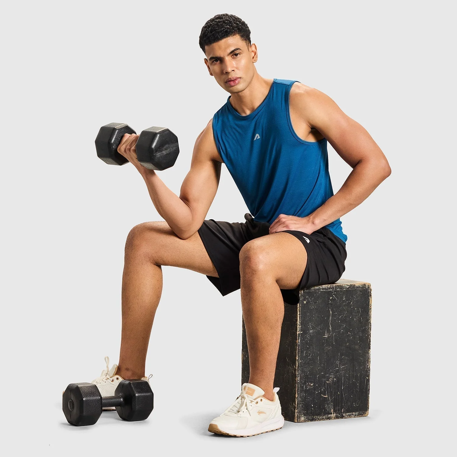 PowerLite Mens Training Vest Blue - Image 4