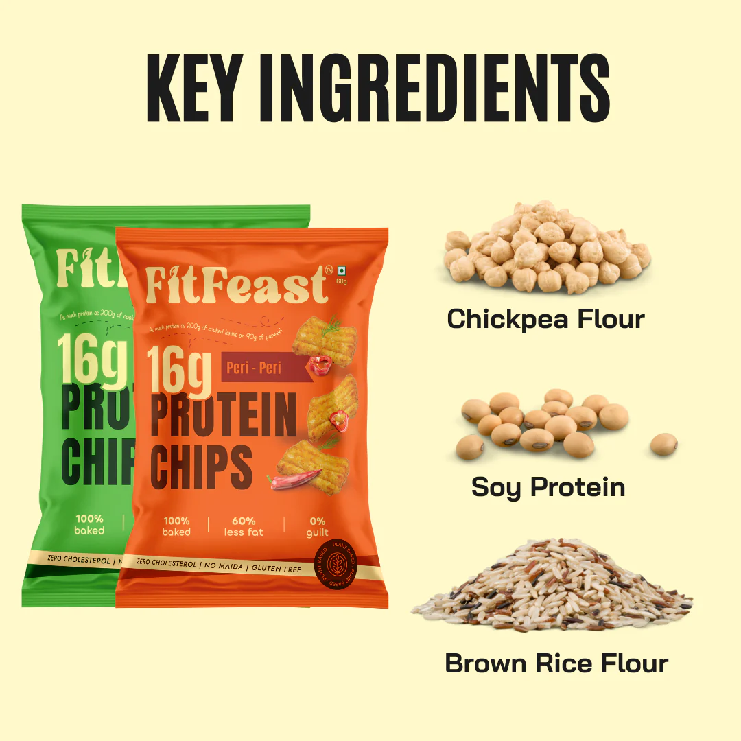 Protein Chips Assorted 2 Peri Peri 1 Cream & Onion (Pack of 3) - Image 4