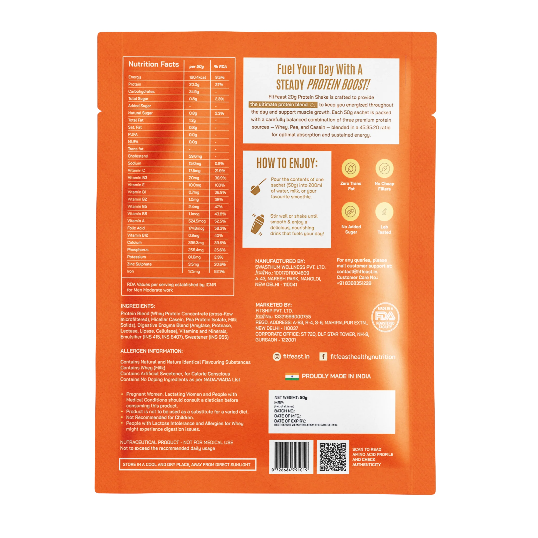 Protein Sachet - Malai Kulfi Flavour (Each 50g ) | As Seen on Shark Tank - Image 3