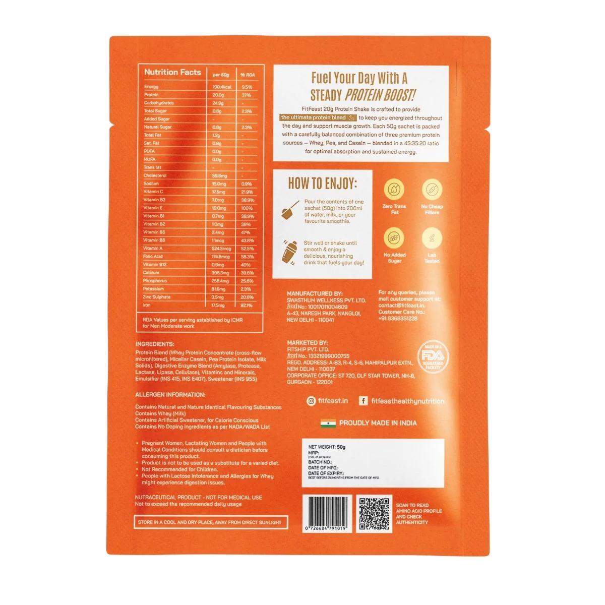 Protein Sachet - Malai Kulfi (Pack of 2) (50g Sachet) - Image 3
