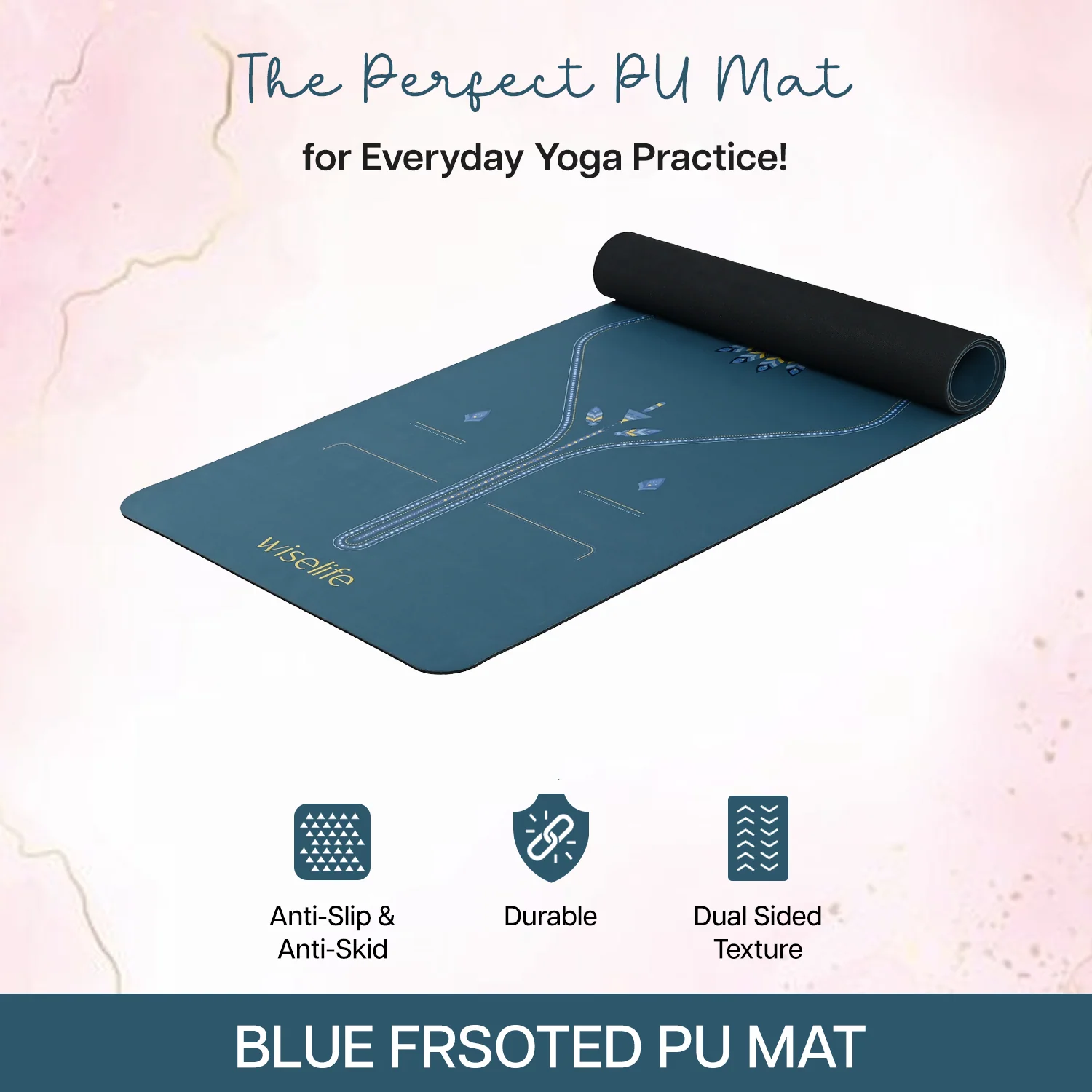 PU Alignment & Natural Rubber Yoga Mat - Image 14