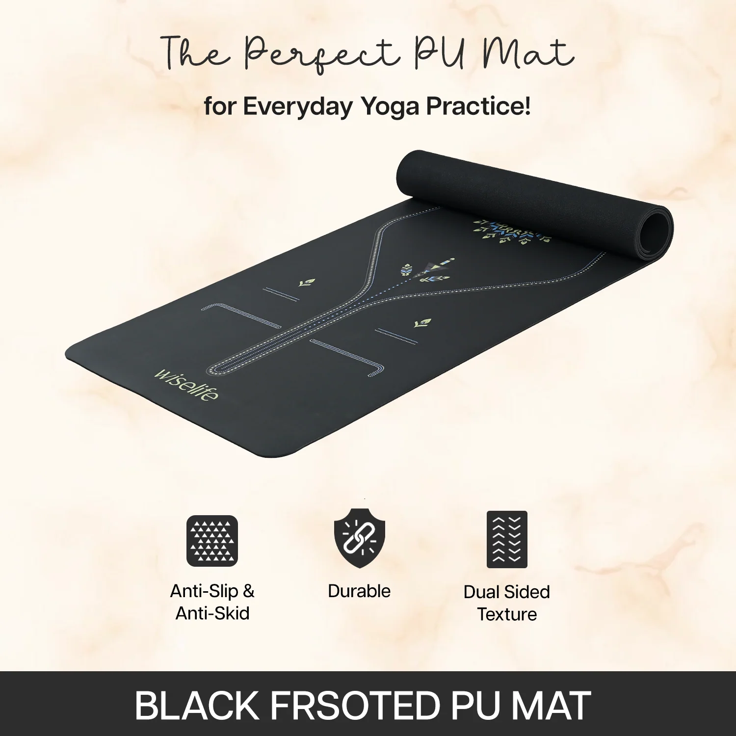PU Alignment & Natural Rubber Yoga Mat - Image 23