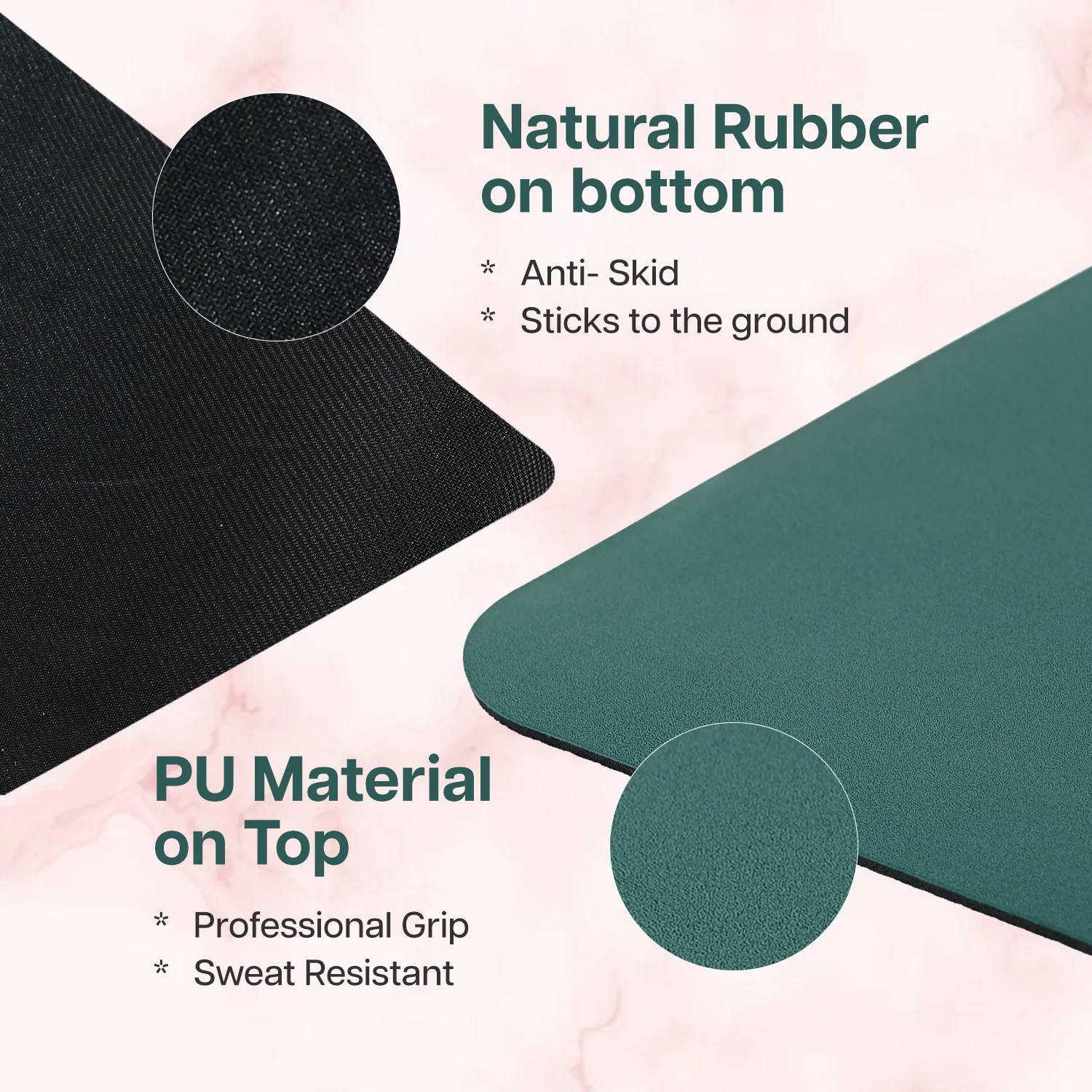 PU Alignment & Natural Rubber Yoga Mat - Image 30