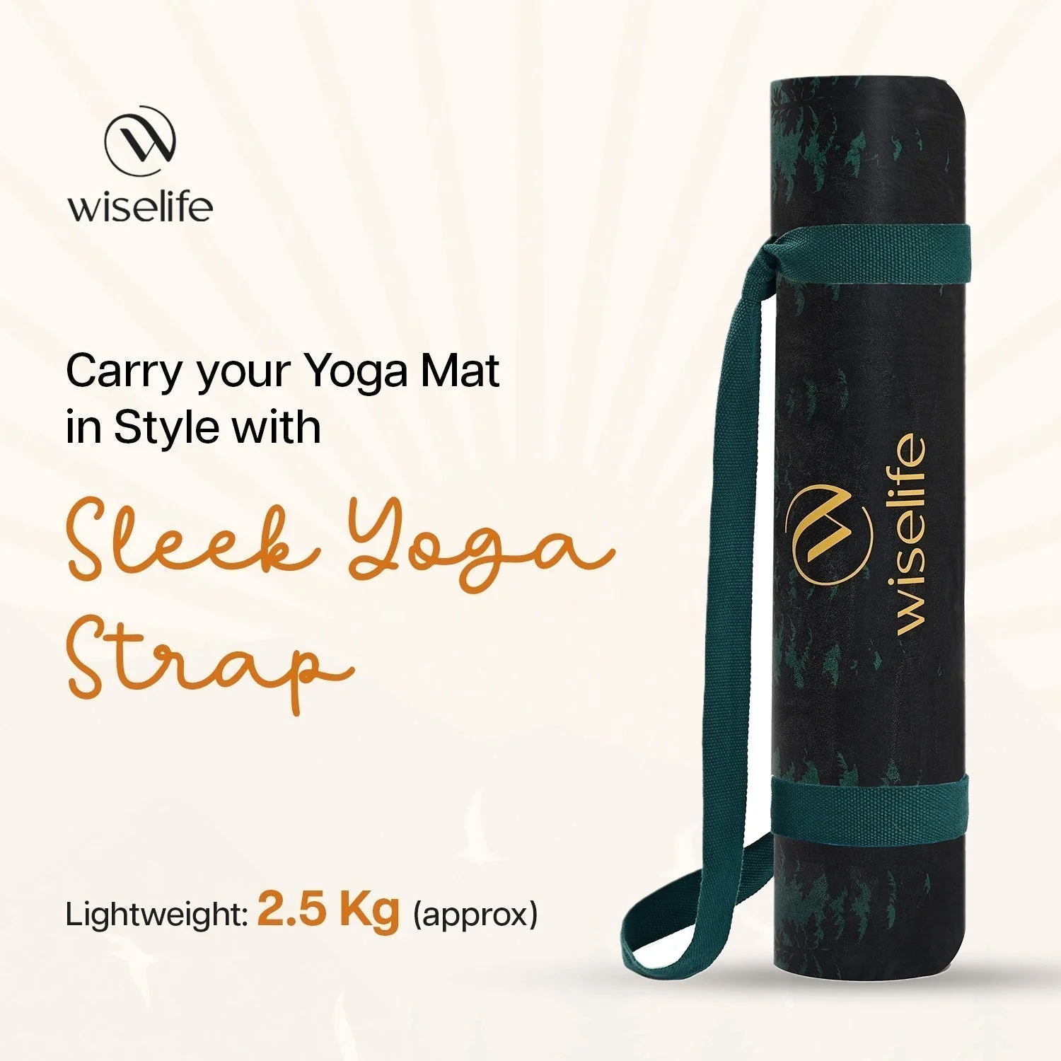 PU Printed & Natural Rubber Yoga Mat - 6mm, Arabian Morning - Image 4