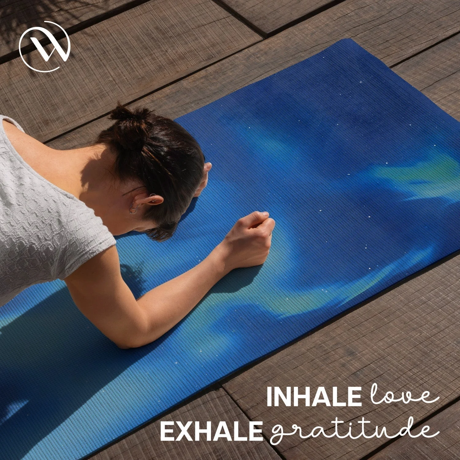 PU Printed & Natural Rubber Yoga Mat - 6mm, Northen Light - Image 6