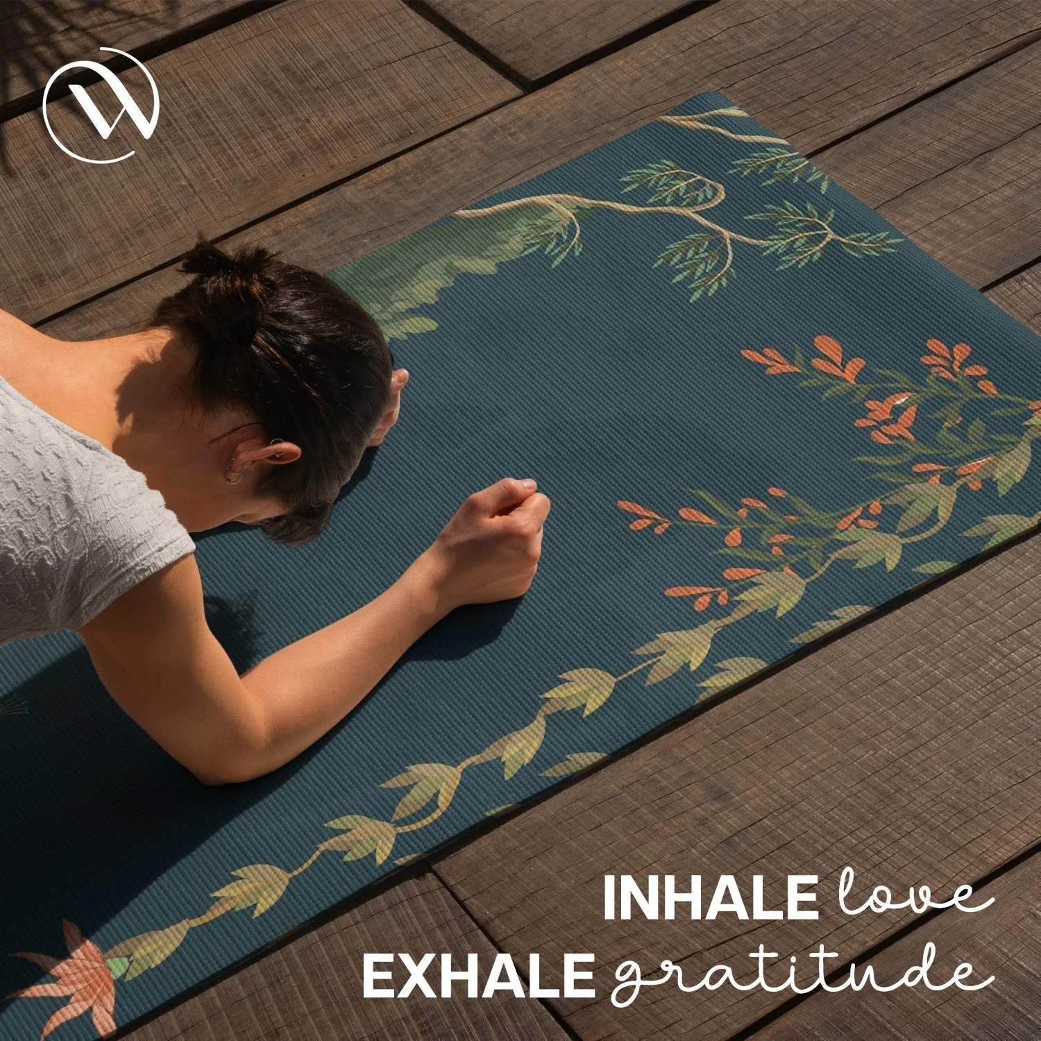 PU Printed & Natural Rubber Yoga Mat - 6mm, Rambagh - Image 2
