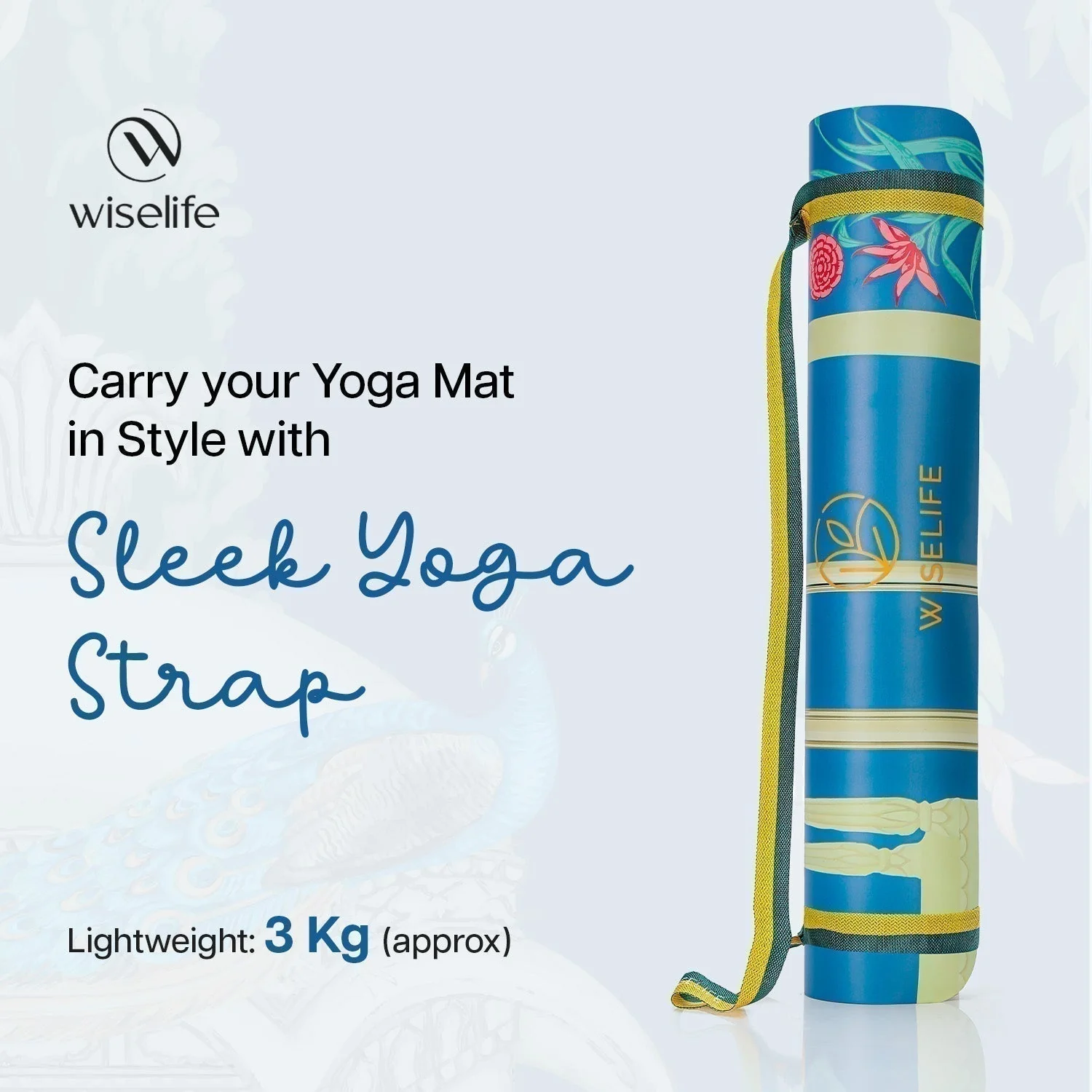 PU Printed & Natural Rubber Yoga Mat - 6mm, Rambagh - Image 7