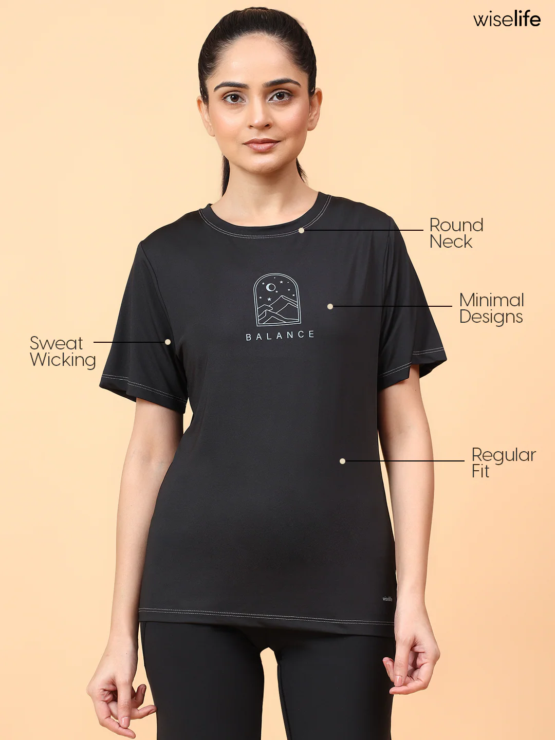 Purpose Printed Active T-shirt (Black) - Image 5