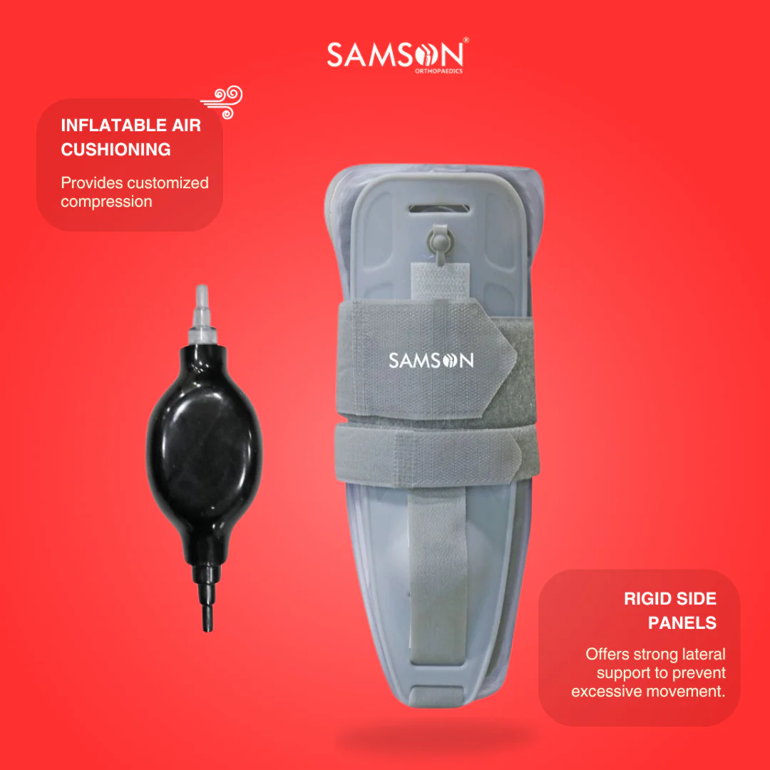 SAMSON Air Ankle Splint | Medical Support Brace with Adjustable Straps for Ankle Injuries - Image 2