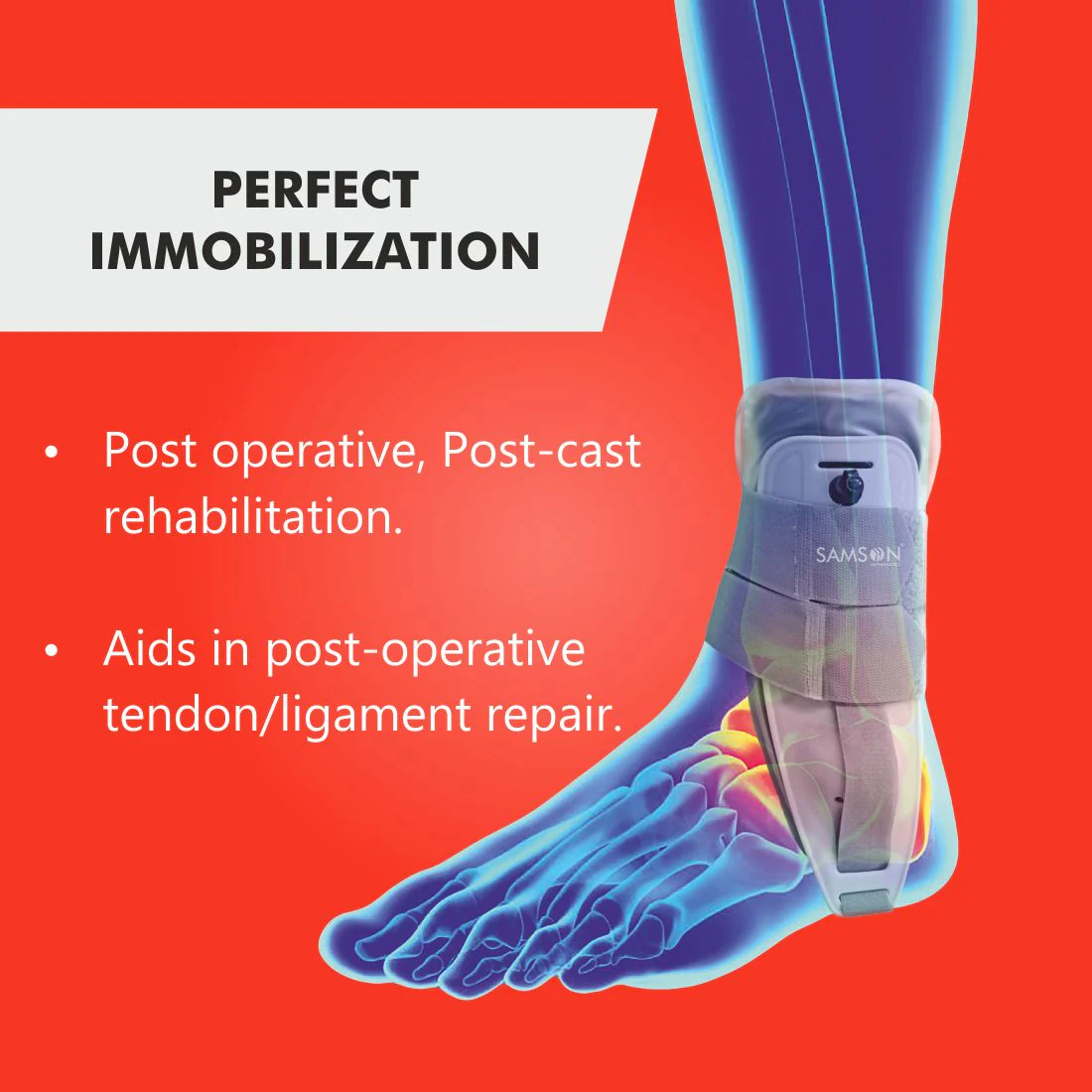 SAMSON Air Ankle Splint | Medical Support Brace with Adjustable Straps for Ankle Injuries - Image 5