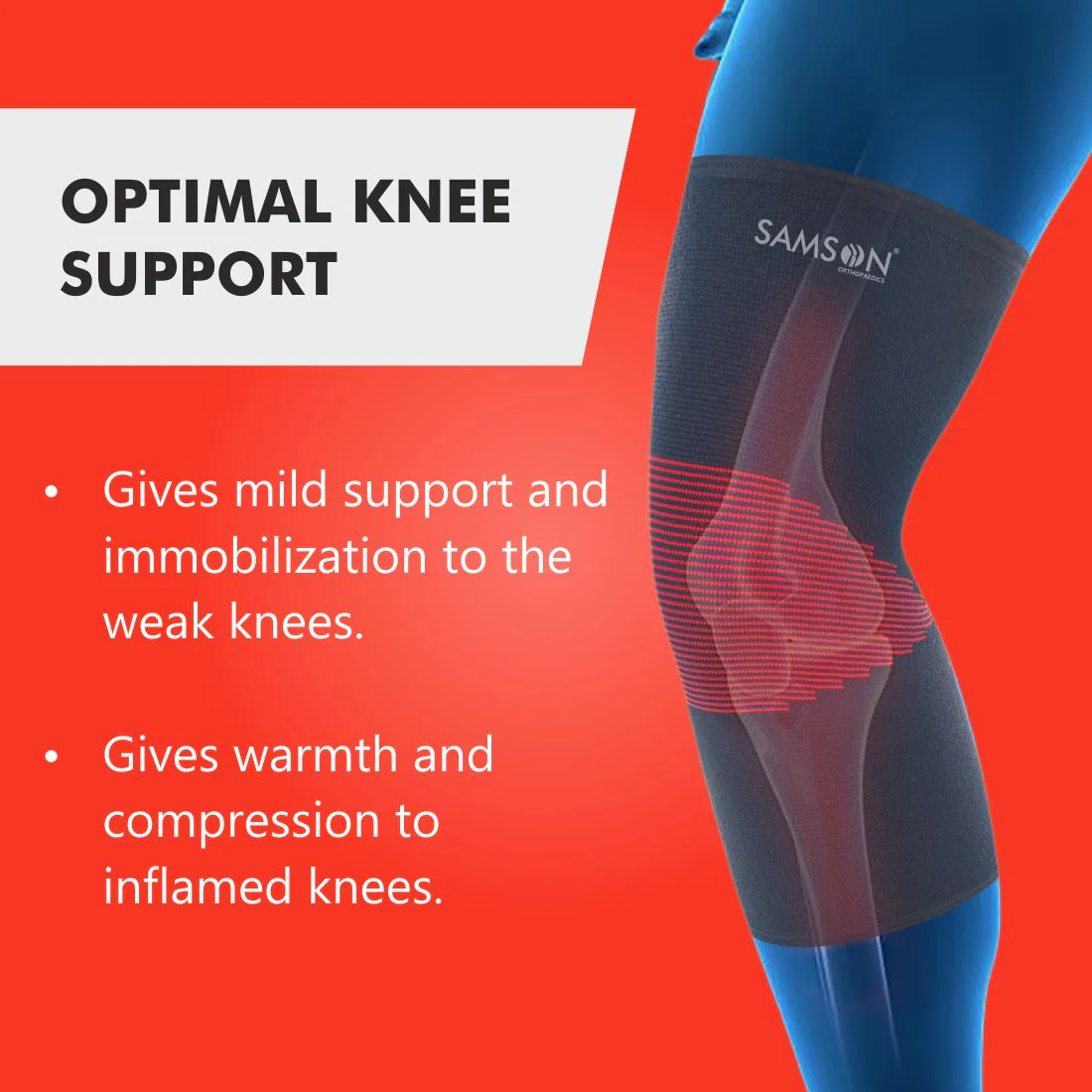 SAMSON Knee Cap Furo (Pair) | Stretchable Support for Pain Relief, Arthritis, & Sports - Image 5