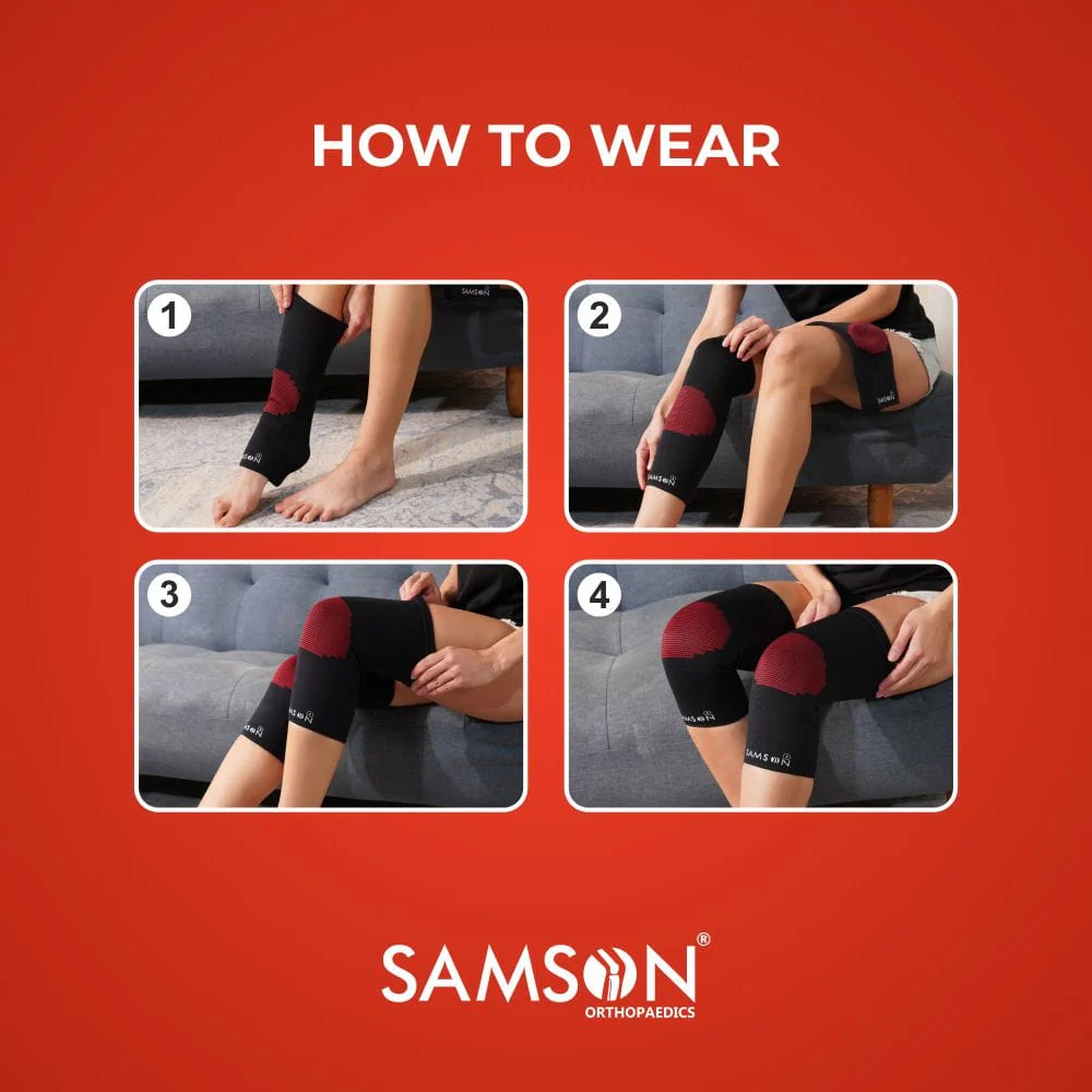 SAMSON Knee Cap Furo (Pair) | Stretchable Support for Pain Relief, Arthritis, & Sports - Image 7