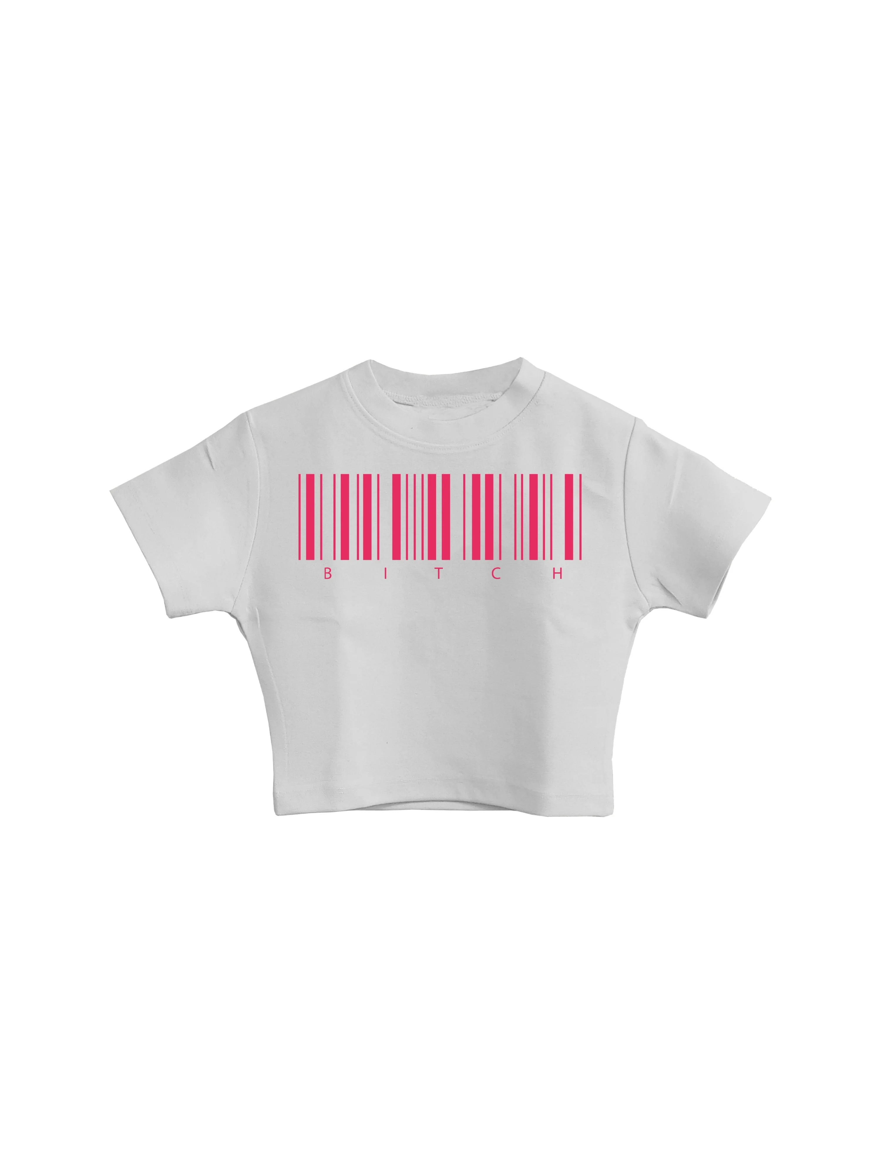Scan Me : Burger Bae Round Neck Crop Baby Tee For Women - Image 8