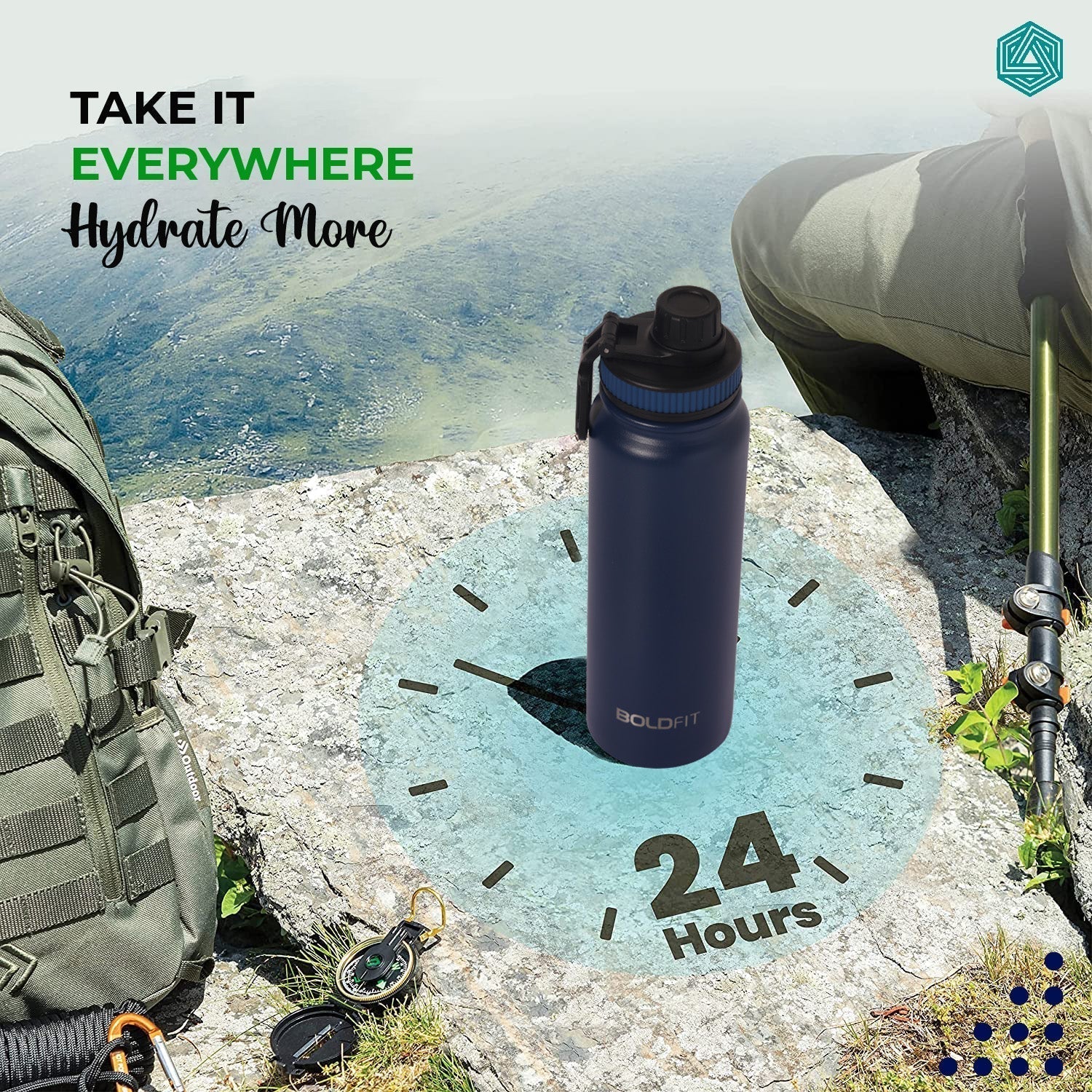 Stainless Steel Hot & Cold Water Bottle -800ml - Image 13