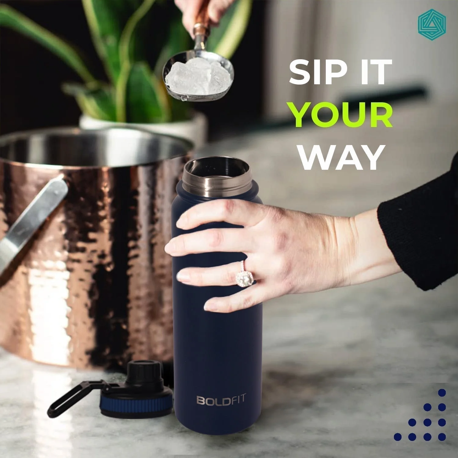 Stainless Steel Hot & Cold Water Bottle -800ml - Image 14