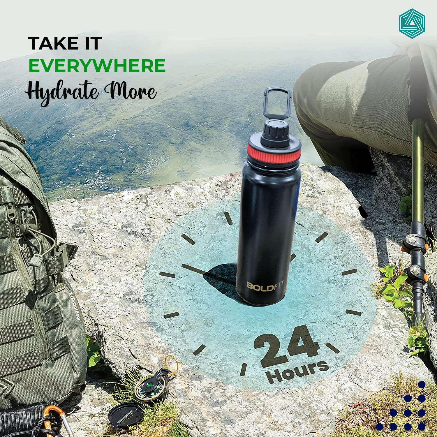 Stainless Steel Hot & Cold Water Bottle -800ml - Image 5