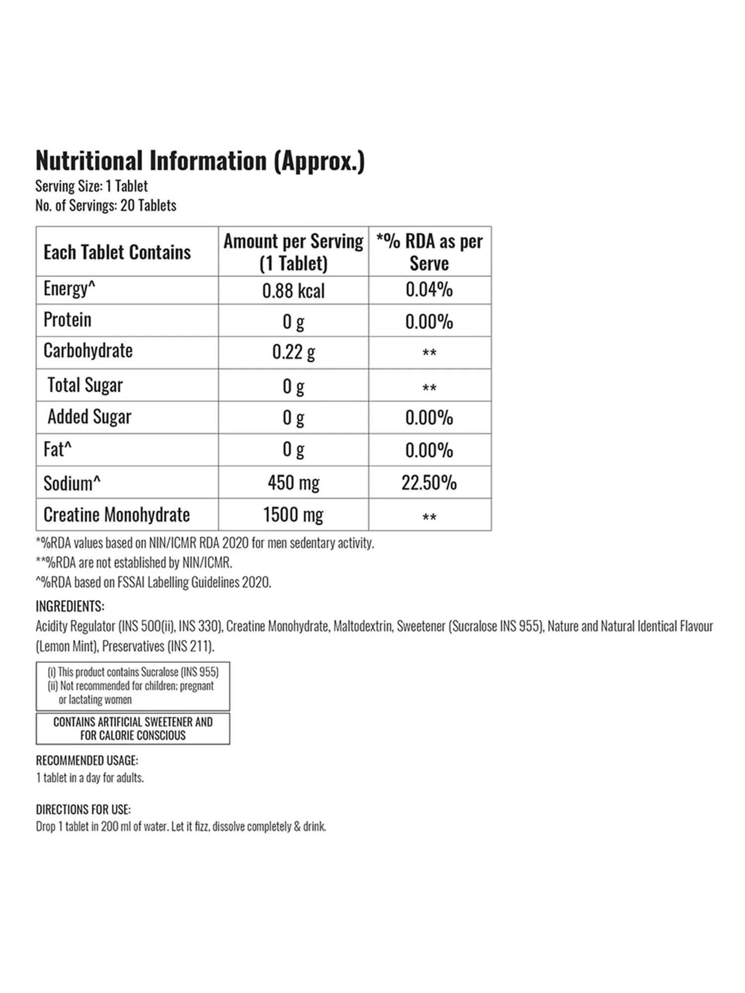 SteadCreatine Muscle Energy Pre Workout Pink Lemonade 20 Tablets 80g - Image 7