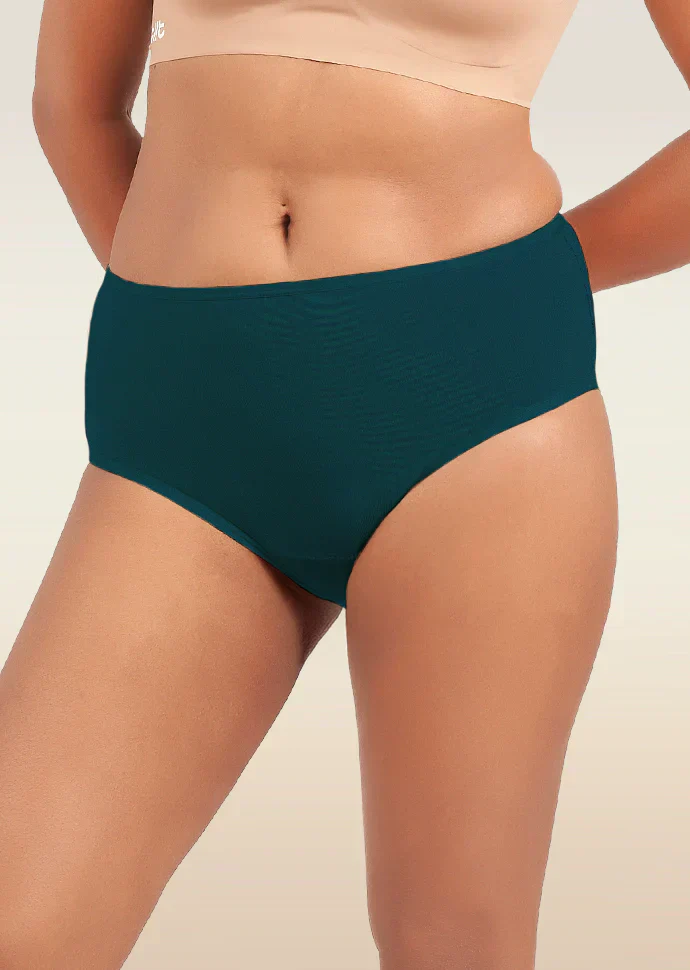 Teal Mid-waist Absorbent Underwear