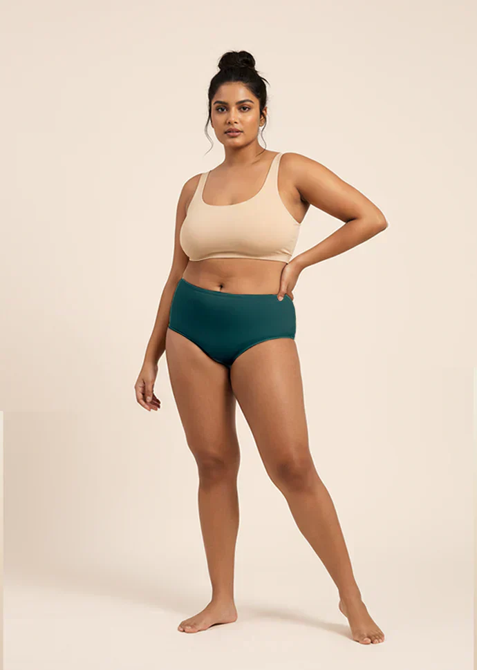 Teal Mid-waist Absorbent Underwear - Image 4