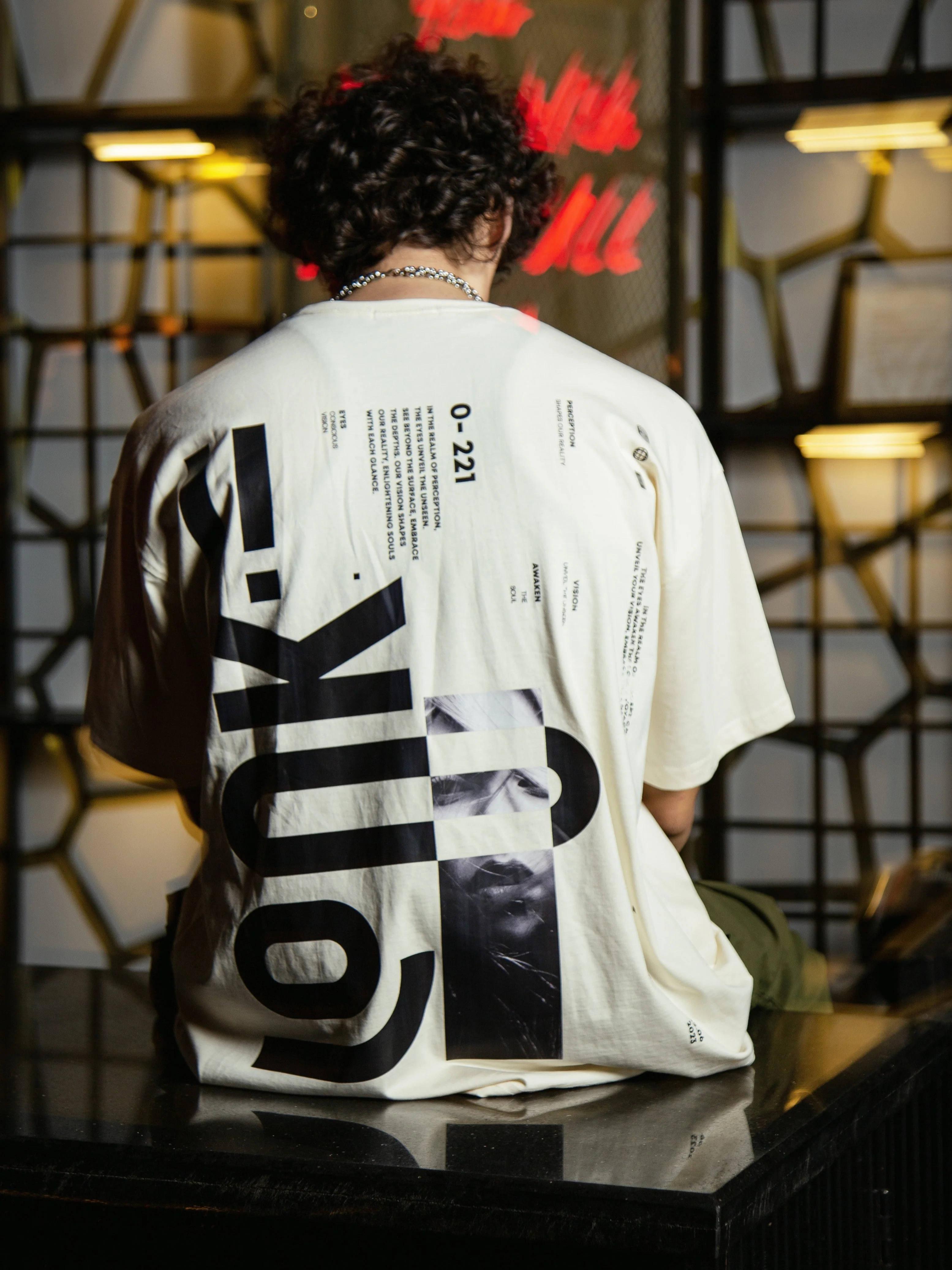 The made you look tee : Vision Drop Sleeved tee For Men and Women - Image 3