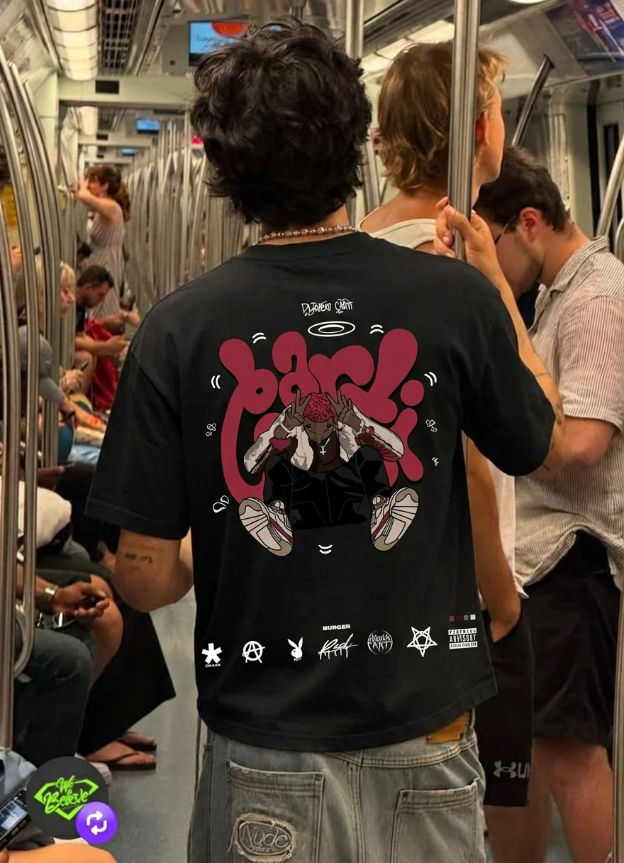 The Playboy Carti Cartoon art Drop Sleeved Tee for Men and Women