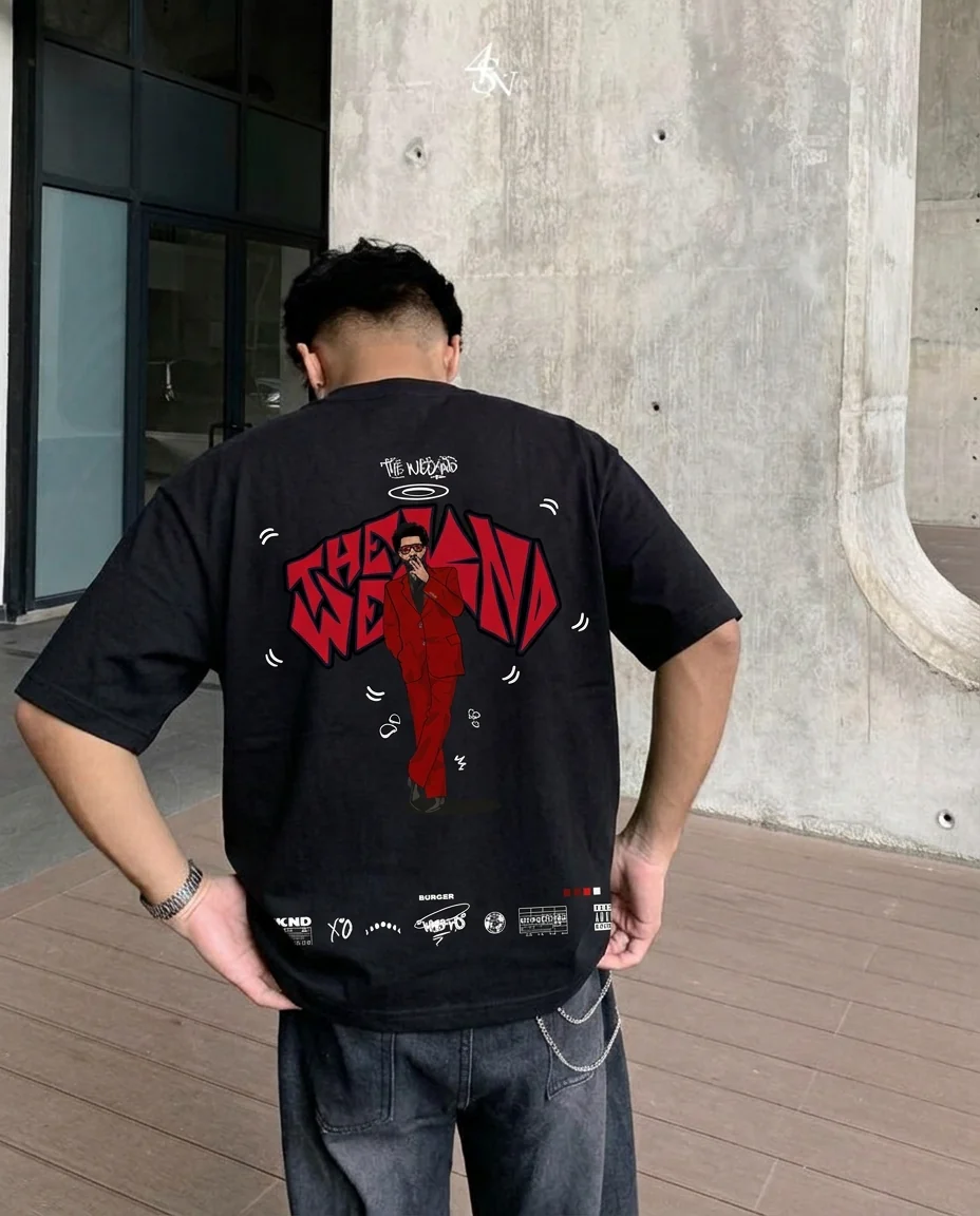The Weeknd Cartoon art Drop Sleeved Tee for Men and Women