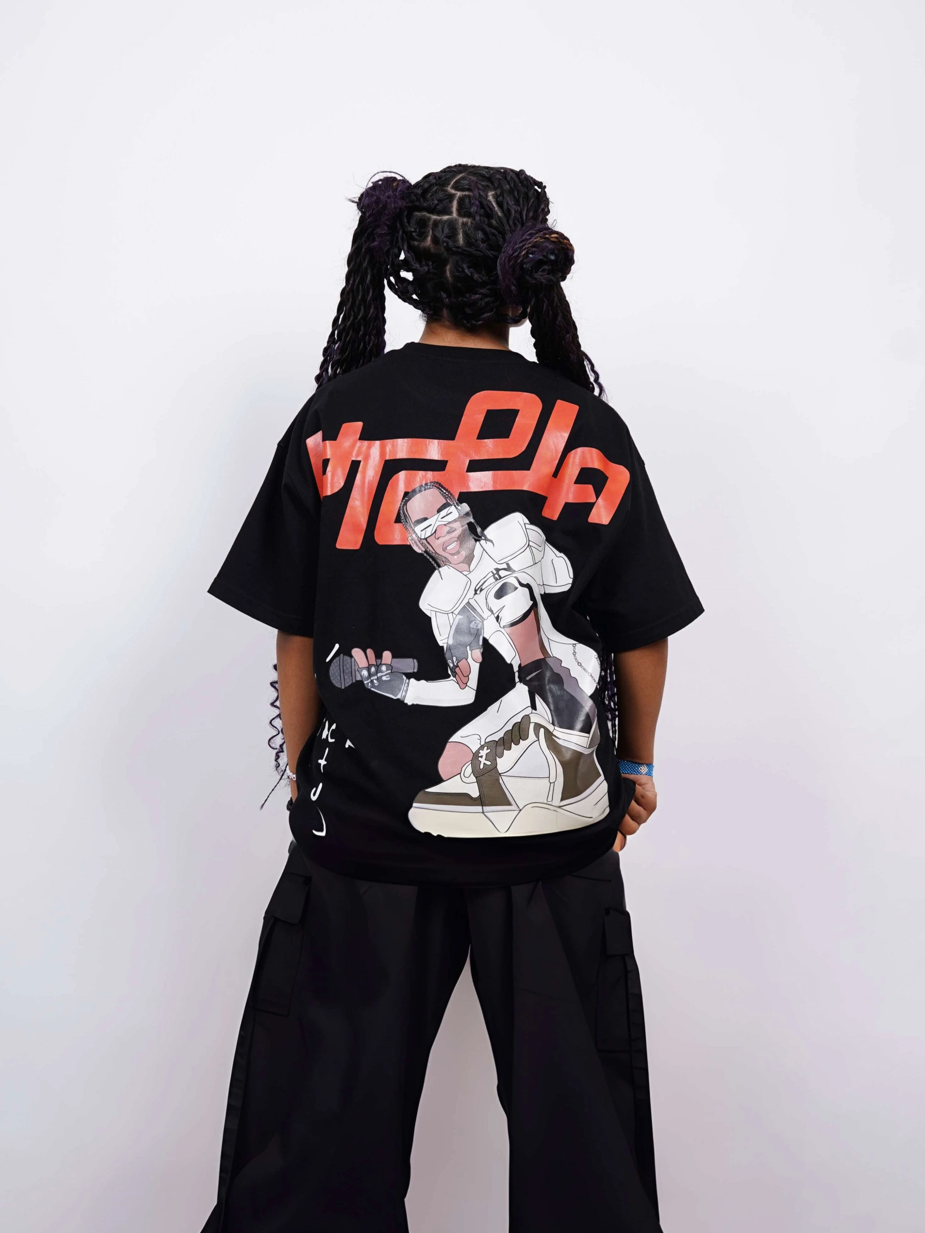 Travis Scott : Utopia Cartoon Art Drop Sleeved  Tee For Men and Women - Image 3