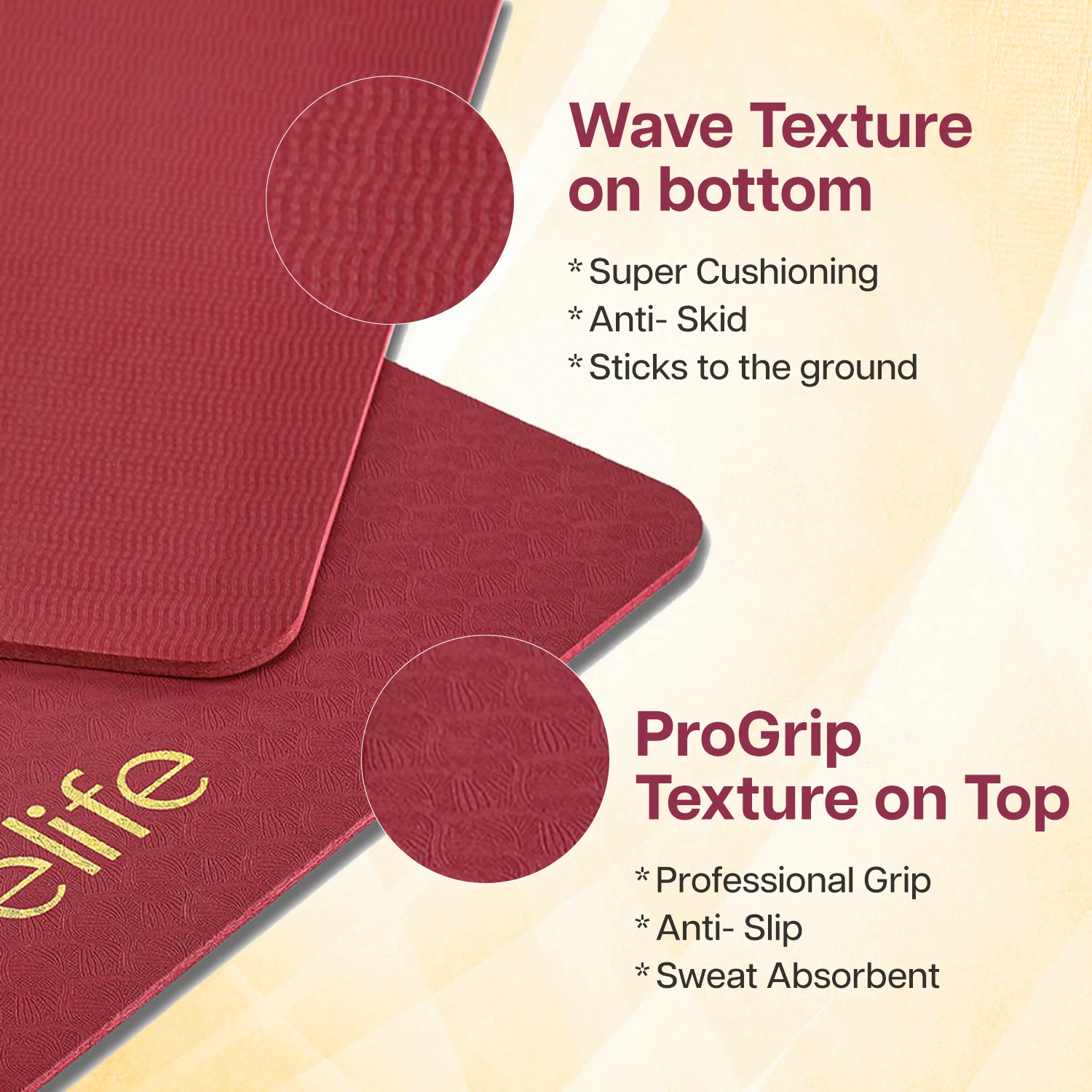 True Alignment Yoga Mat - 6mm - Image 16