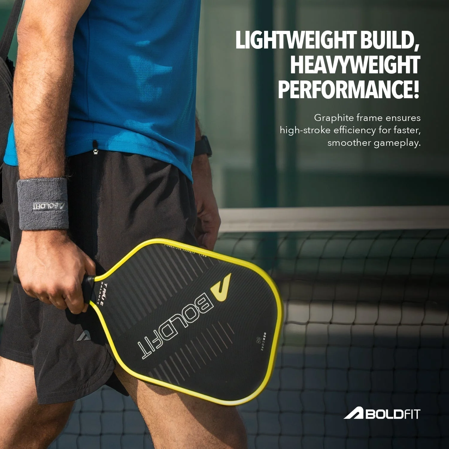 TrueBalance Pickle Ball Paddle - Black/Yellow - Image 6