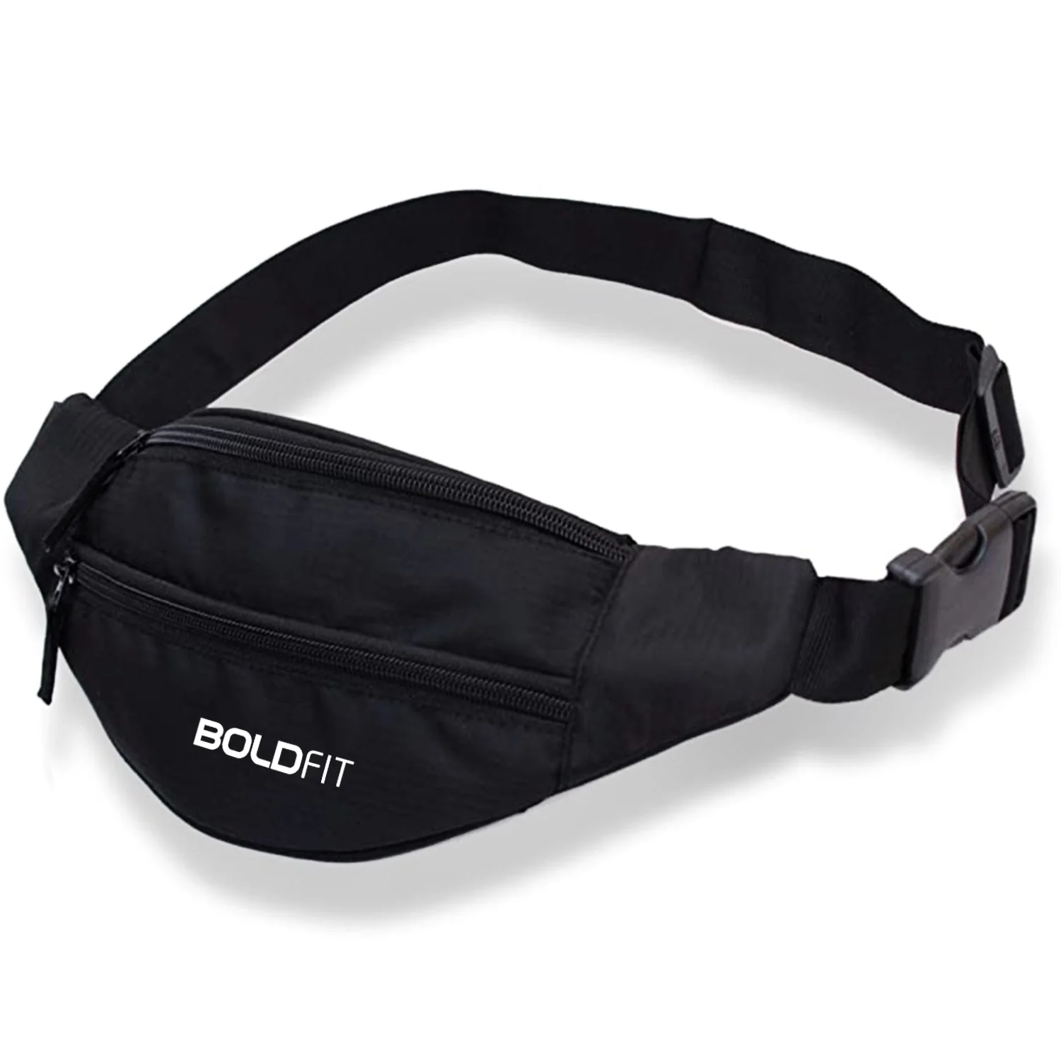 Waist Bag with 3 Pouch- Fanny Pack Black