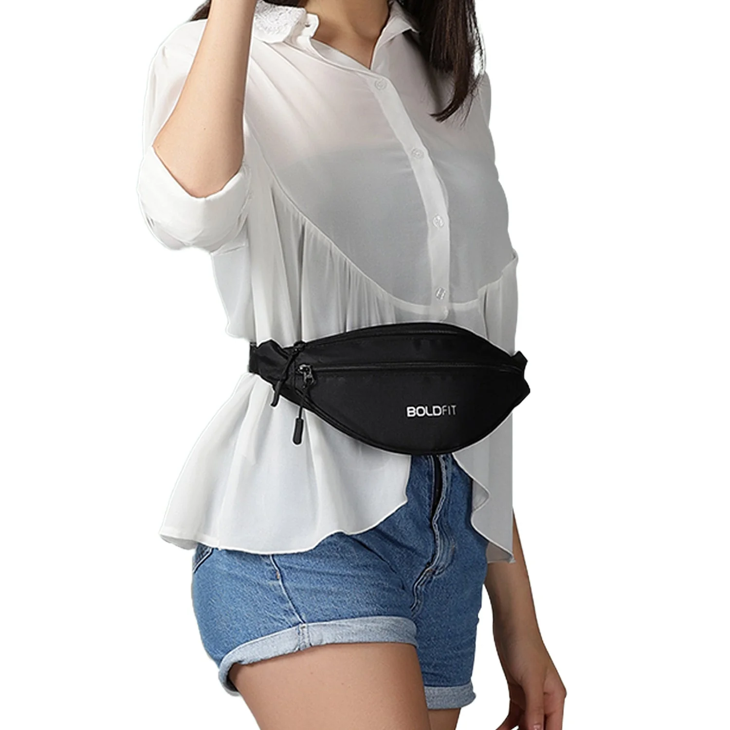 Waist Bag with 3 Pouch- Fanny Pack Black - Image 5