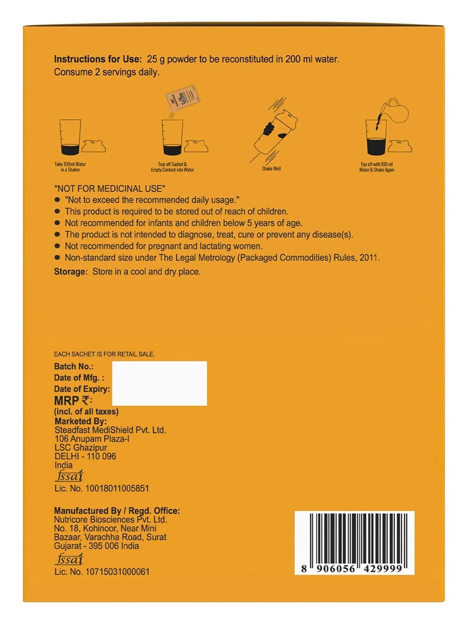 Whey Recovery Protein Concentrate Your Everyday Protein Unflavoured 30 Sachets 750g - Image 3