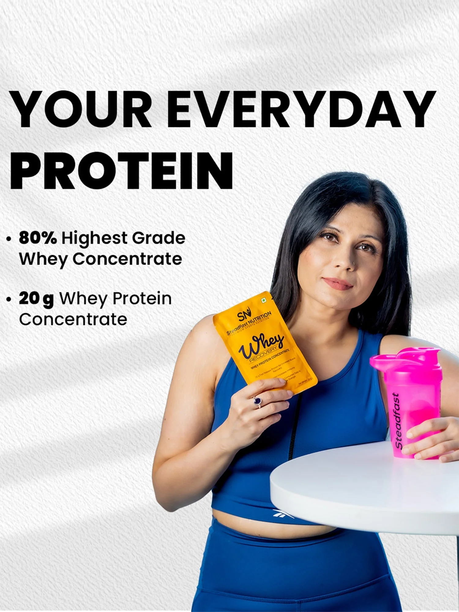 Whey Recovery Protein Concentrate Your Everyday Protein Unflavoured 6 Sachets 150g - Image 4
