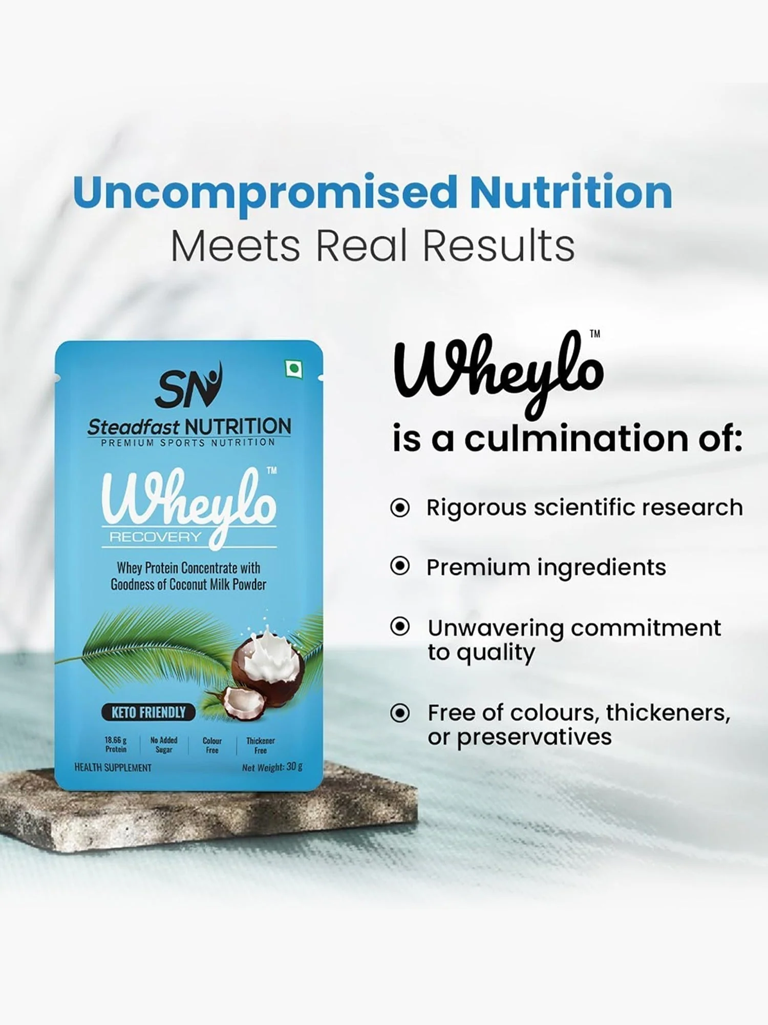 Wheylo Whey Protein Concentrate With Coconut Milk Powder 30 Sachets 900g - Image 4