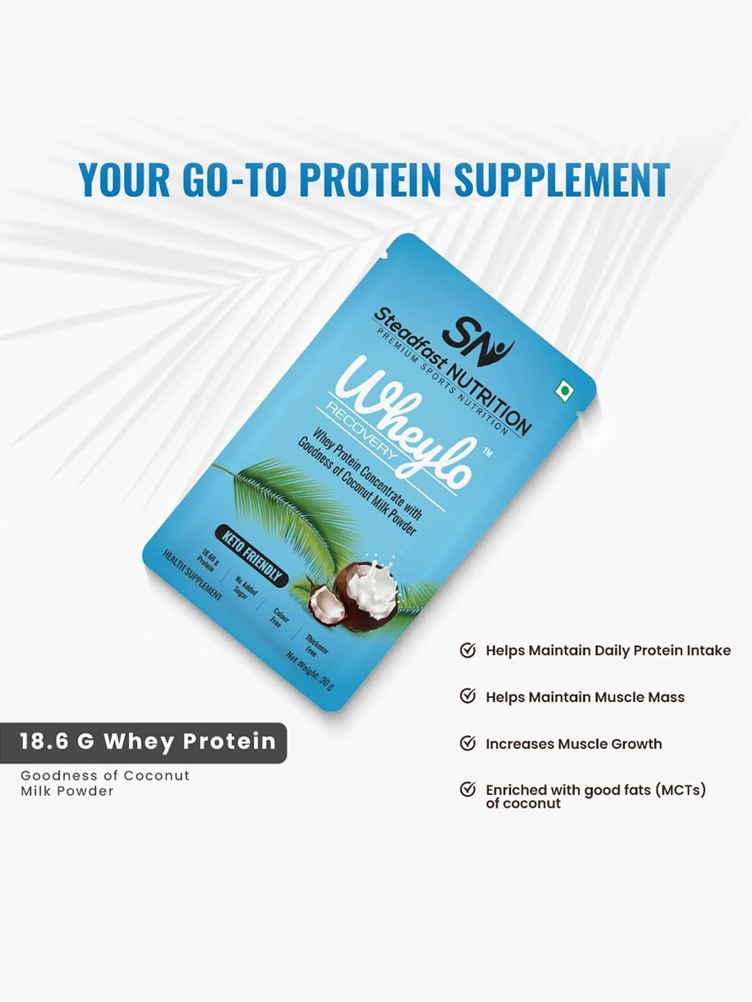 Wheylo Whey Protein Concentrate With Coconut Milk Powder 30 Sachets 900g - Image 5