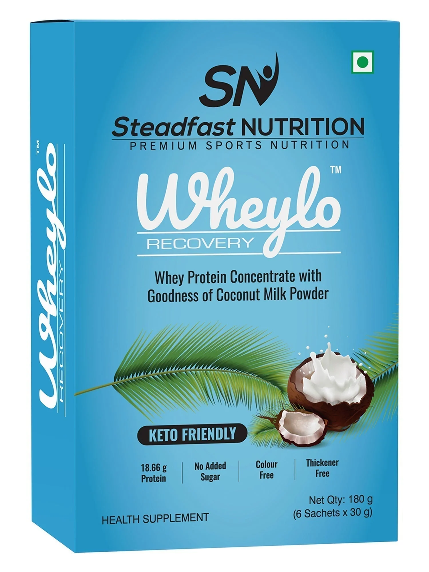 Wheylo Whey Protein Concentrate With Coconut Milk Powder 6 Sachets 180g - Image 6