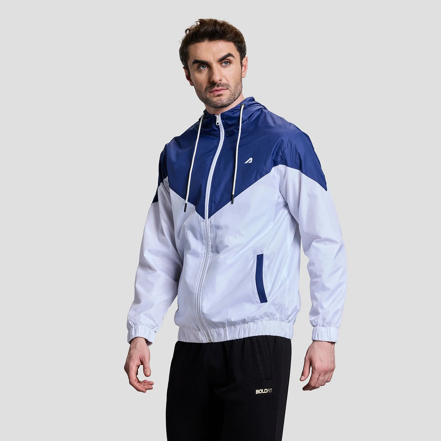 Windrush Mens Windcheater - Blue/White - Image 2