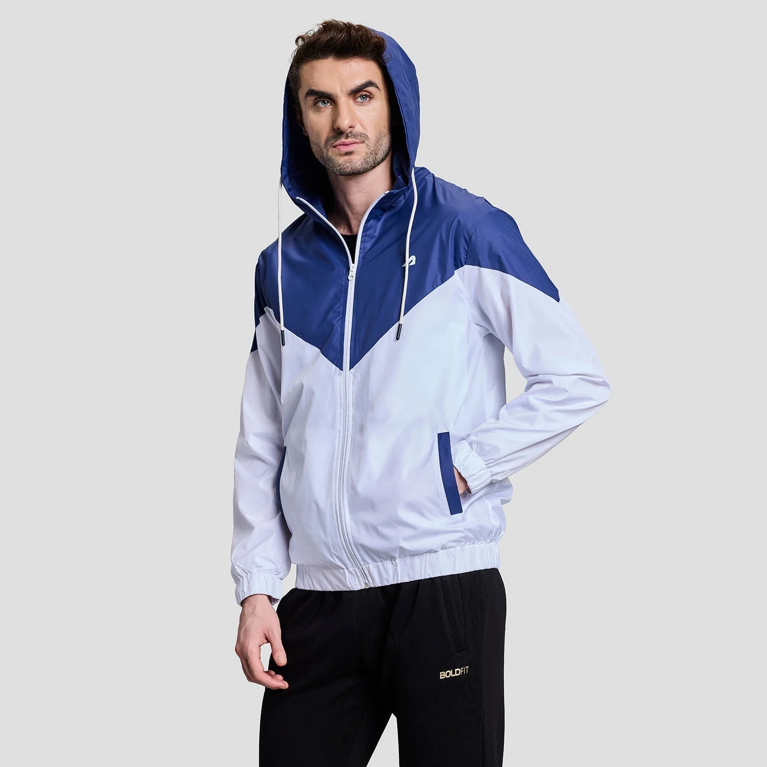 Windrush Mens Windcheater - Blue/White - Image 6